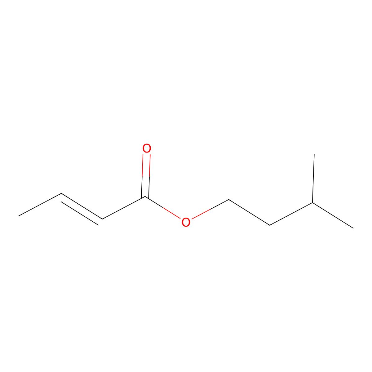 2-Butenoic acid, 3-methylbutyl ester molecular structure, CAS 25415-77-4