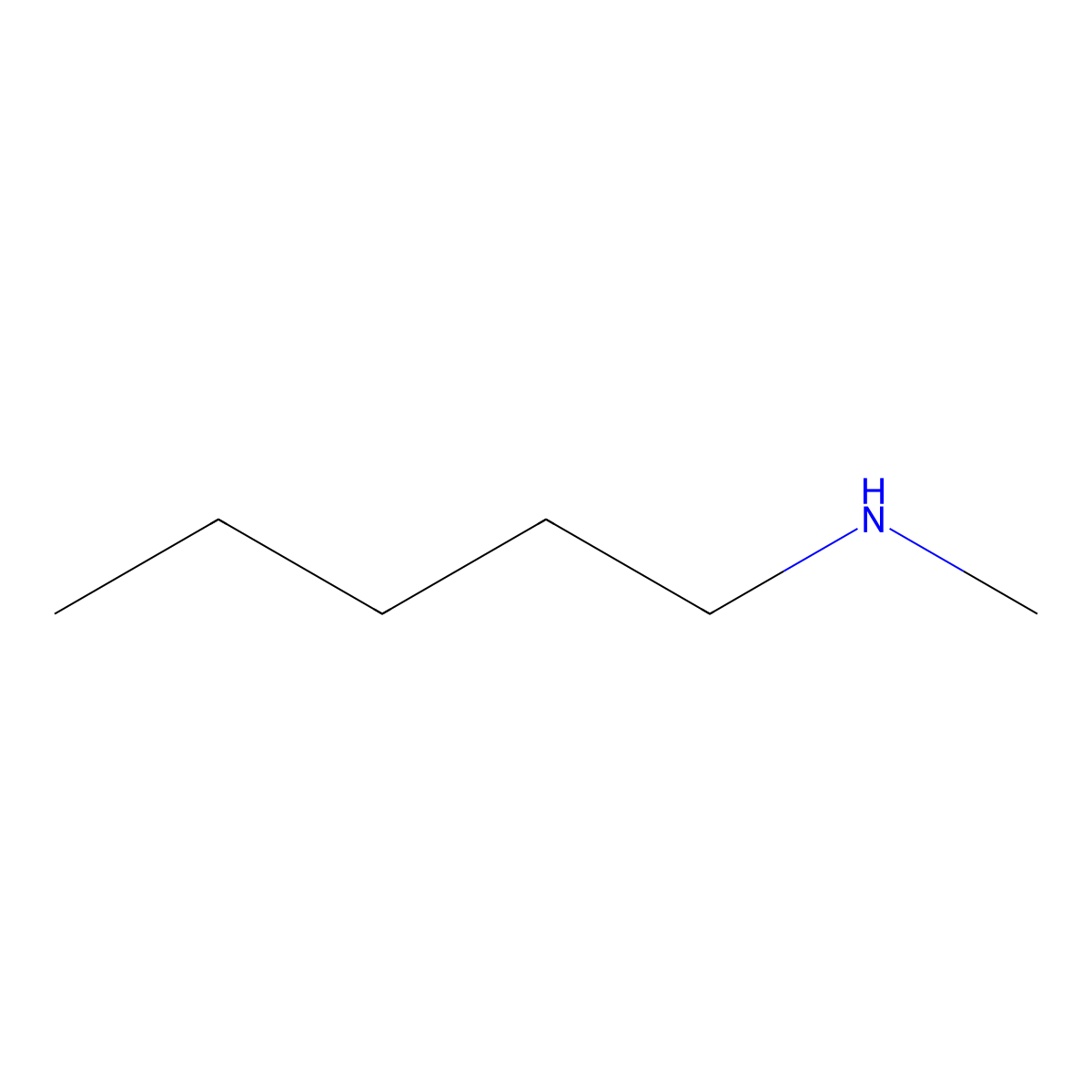 N-Methylpentylamine molecular structure, CAS 25419-06-1