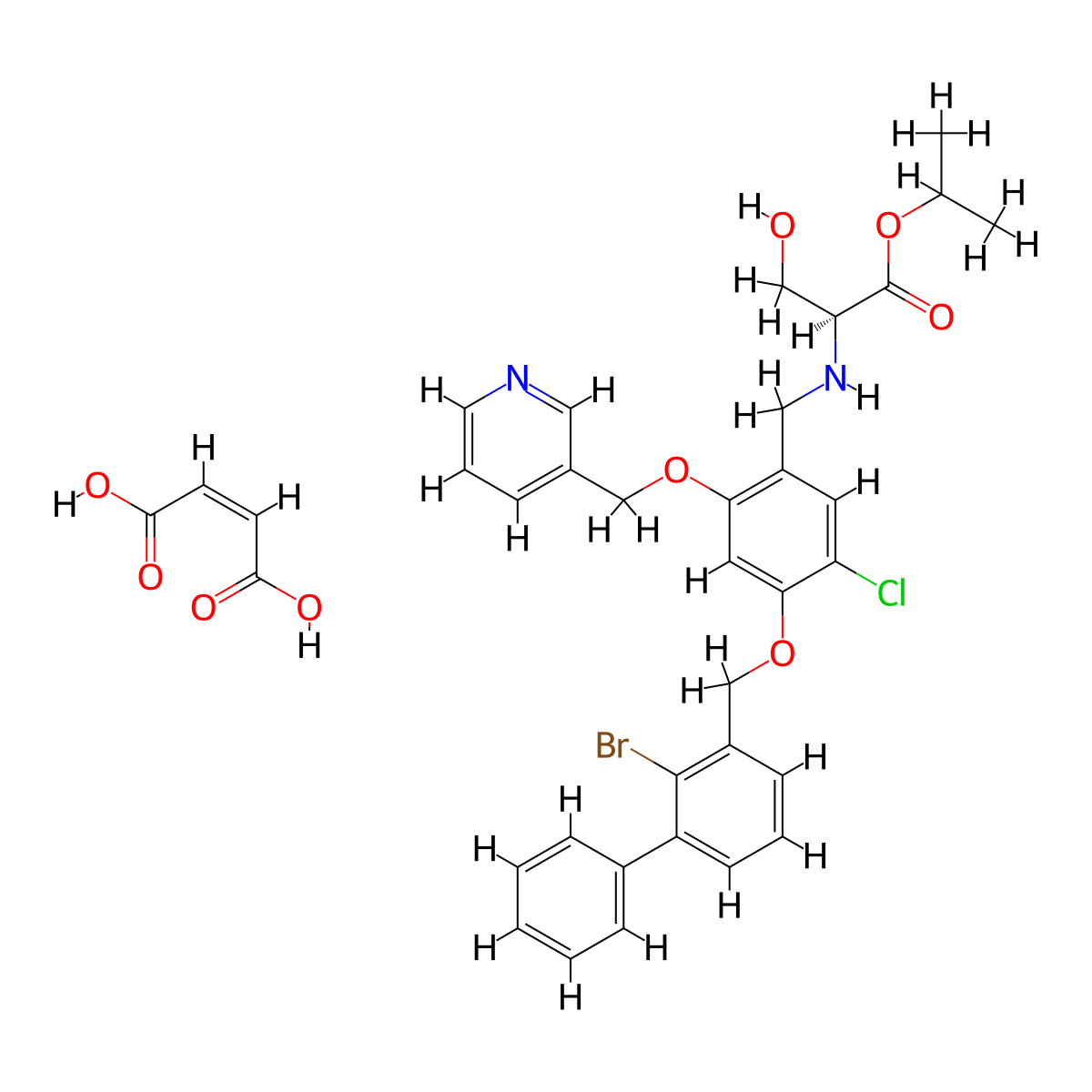 IMMH 010 maleate molecular structure, CAS 2541982-47-0