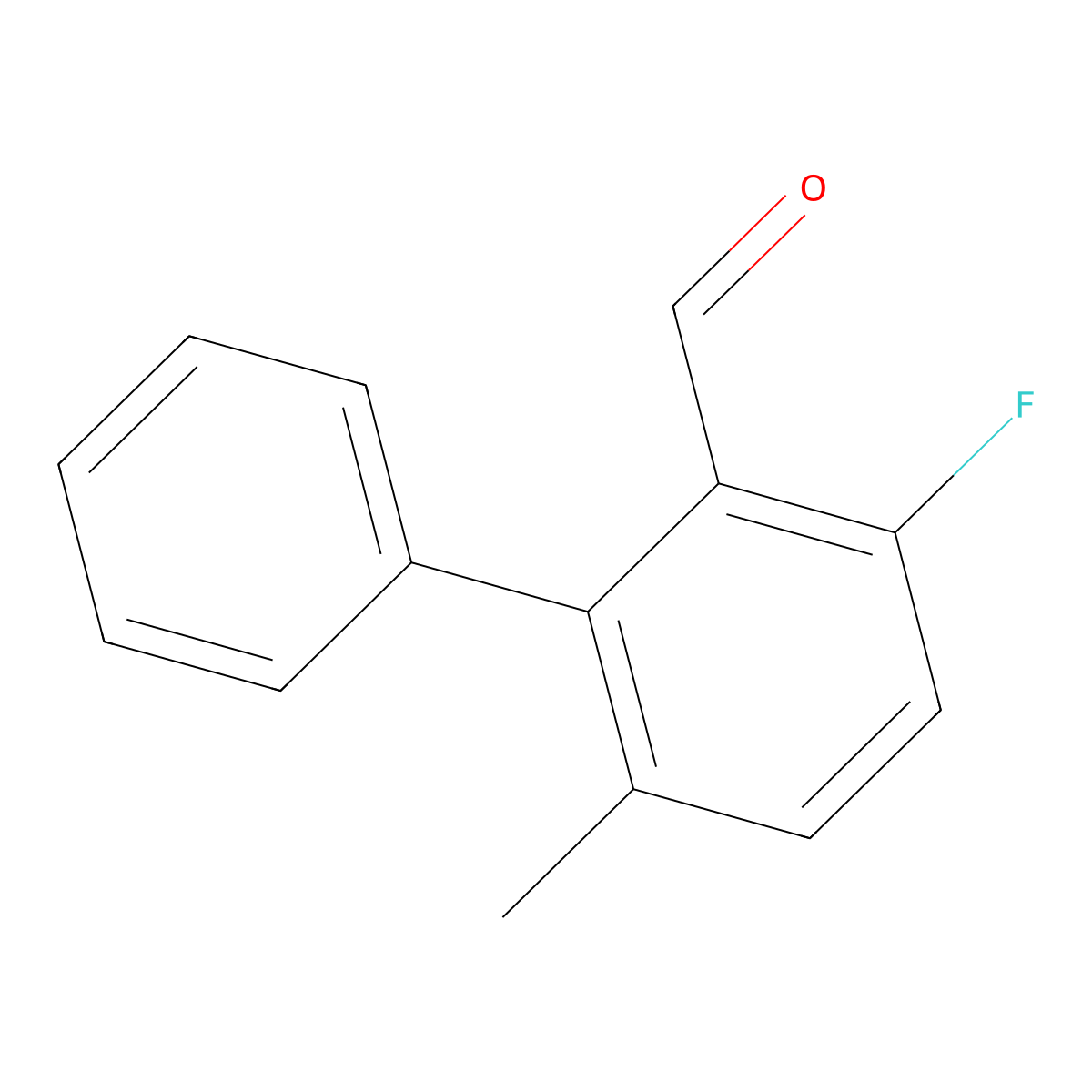 3-Fluoro-6-methyl-[1,1'-biphenyl]-2-carbaldehyde molecular structure, CAS 2542085-73-2