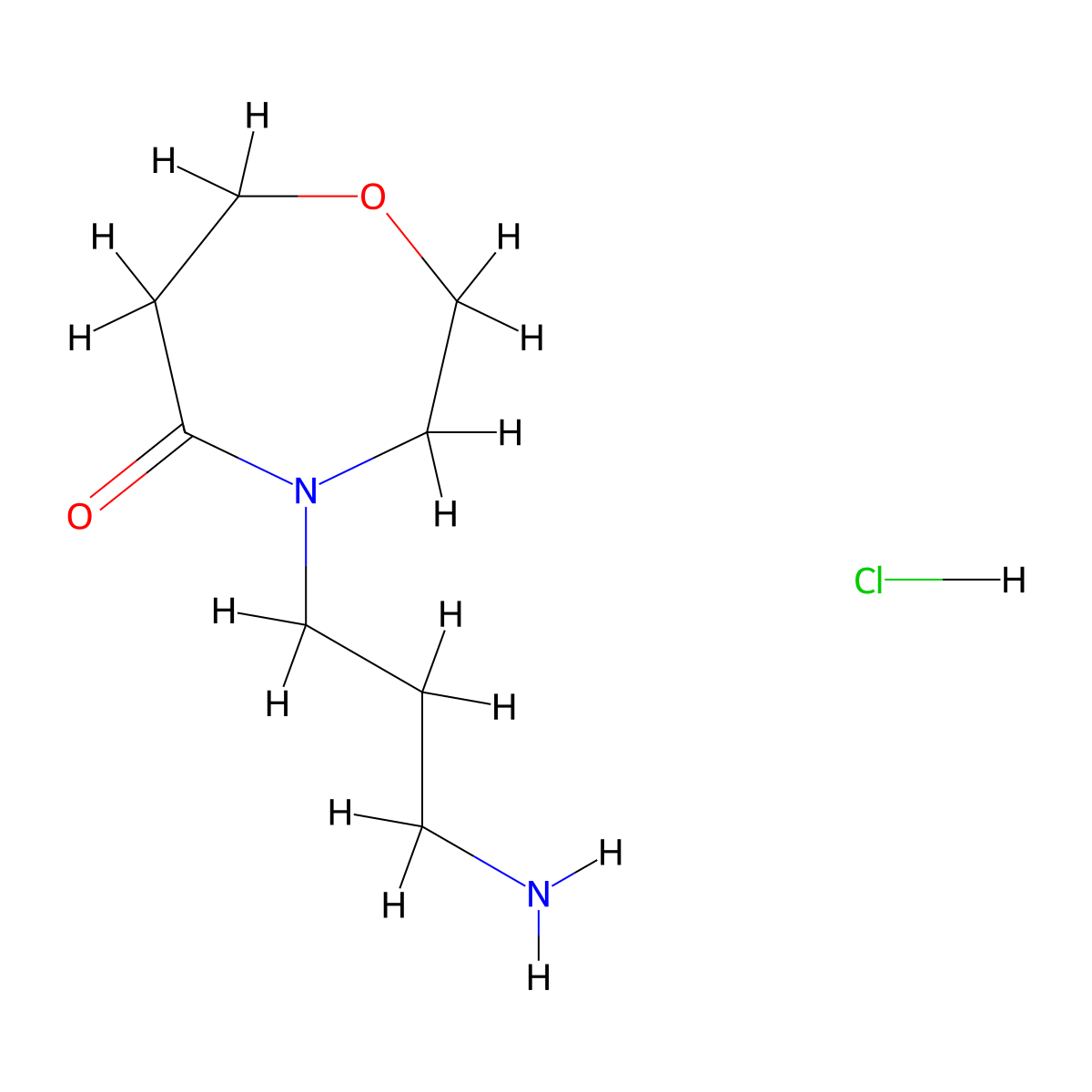 4-(3-Aminopropyl)-1,4-oxazepan-5-one Hydrochloride molecular structure, CAS 2542345-20-8