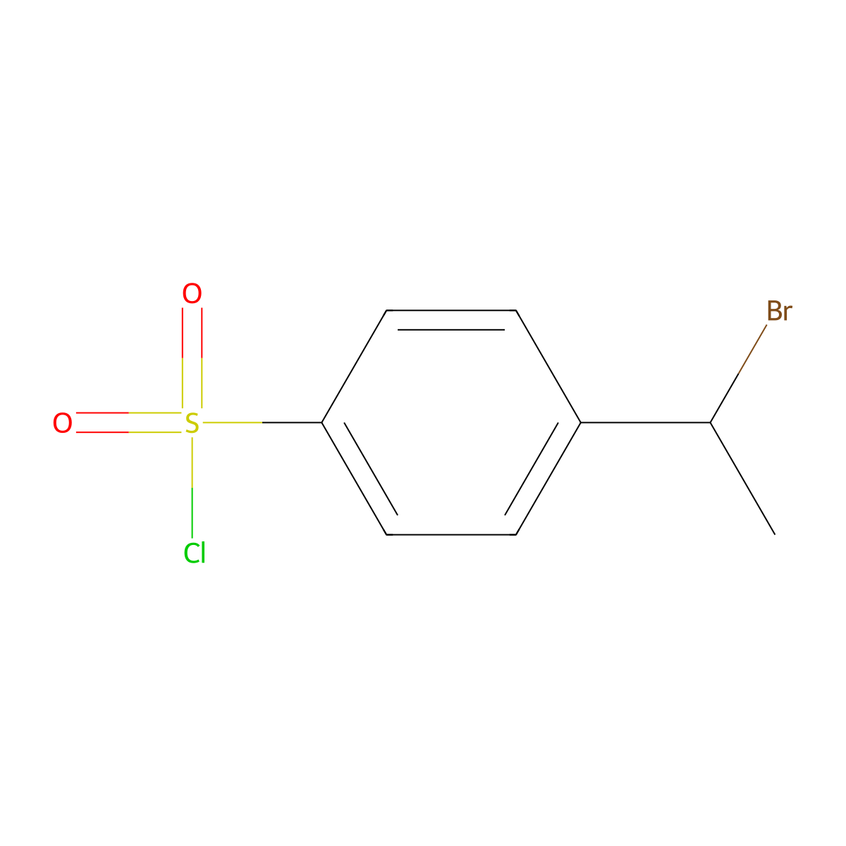 4-(1-Bromoethyl)benzene-1-sulfonyl chloride molecular structure, CAS 25426-48-6