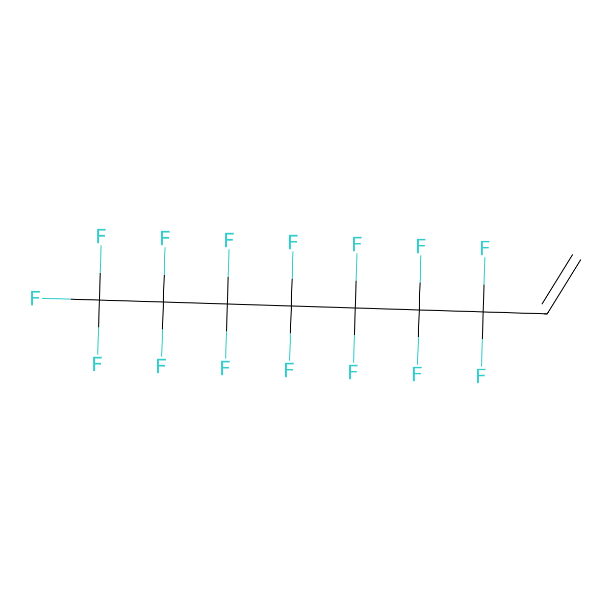 (Perfluoroheptyl)ethene molecular structure, CAS 25431-45-2