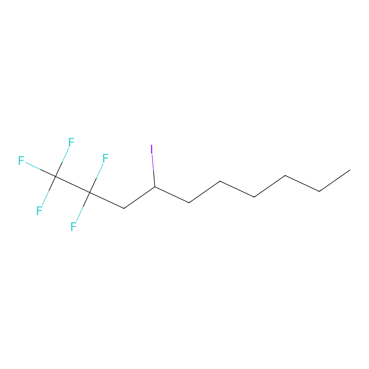 1,1,1,2,2-Pentafluoro-4-iododecane molecular structure, CAS 25431-49-6
