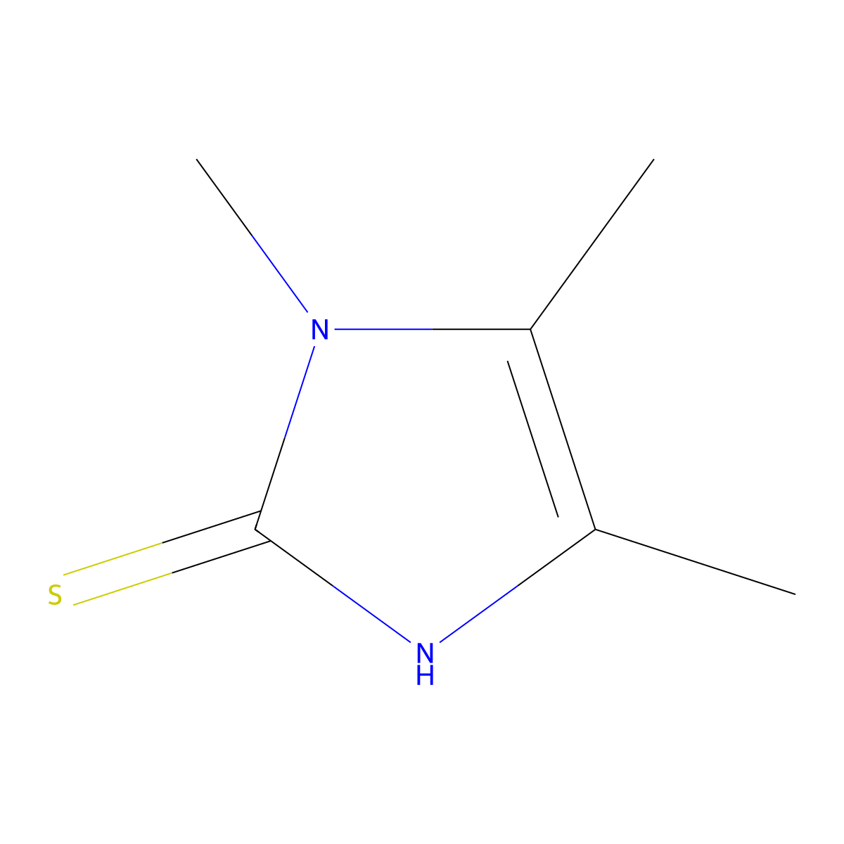 1,4,5-trimethyl-1H-imidazol-2-thiol molecular structure, CAS 25433-05-0