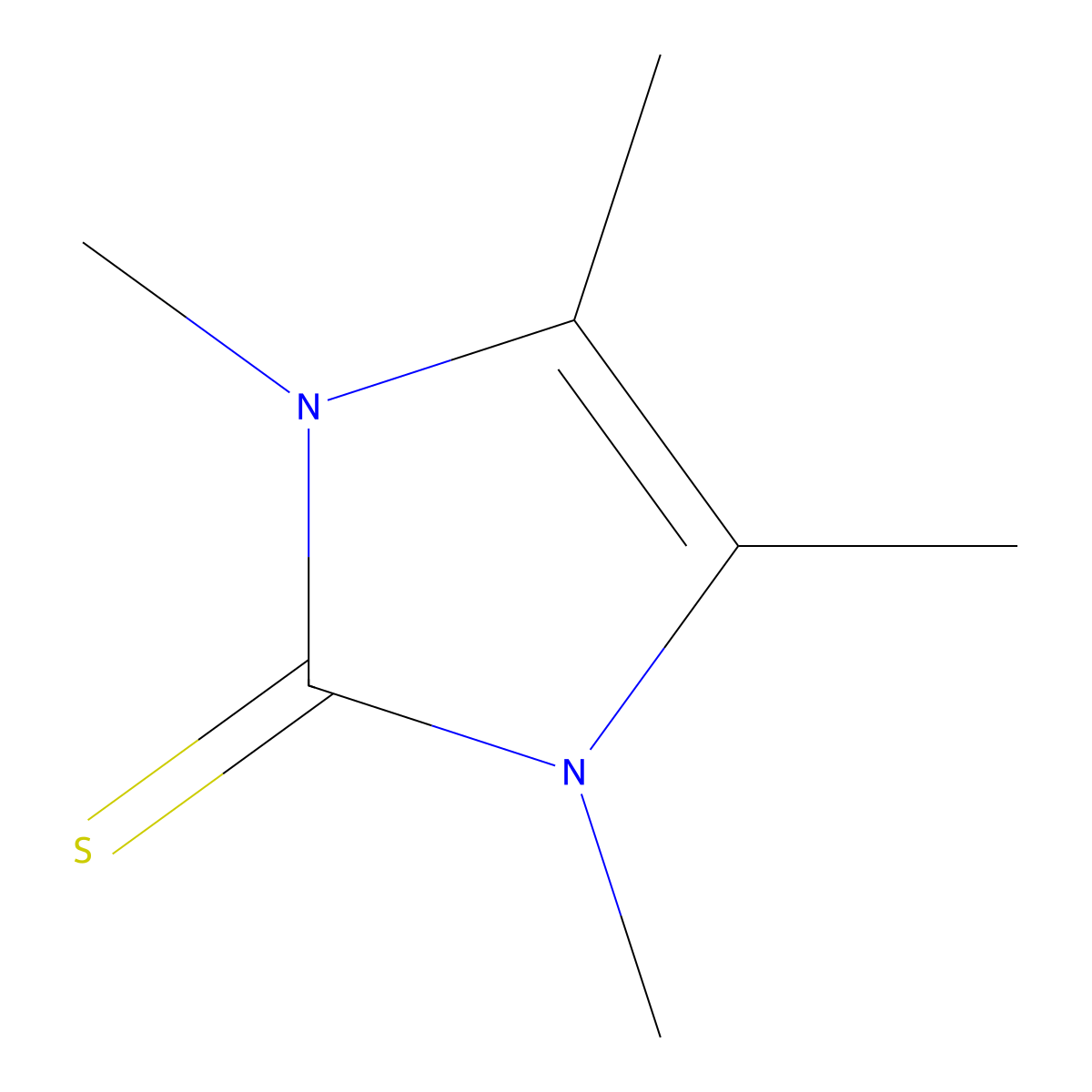 1,3,4,5-Tetramethyl-1,3-dihydro-2H-imidazole-2-thione molecular structure, CAS 25433-07-2