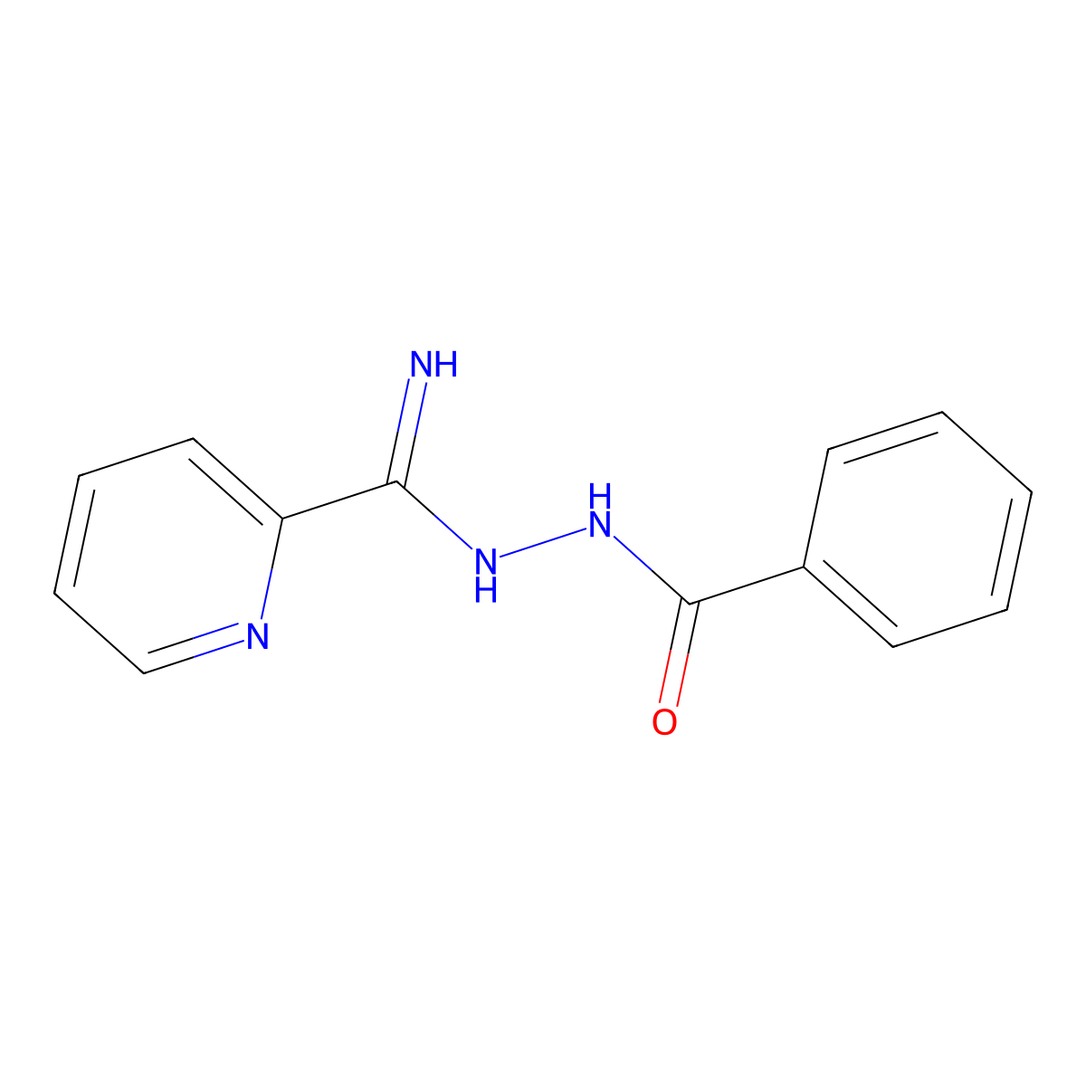 N'-(pyridine-2-carboximidoyl)benzohydrazide molecular structure, CAS 25433-28-7