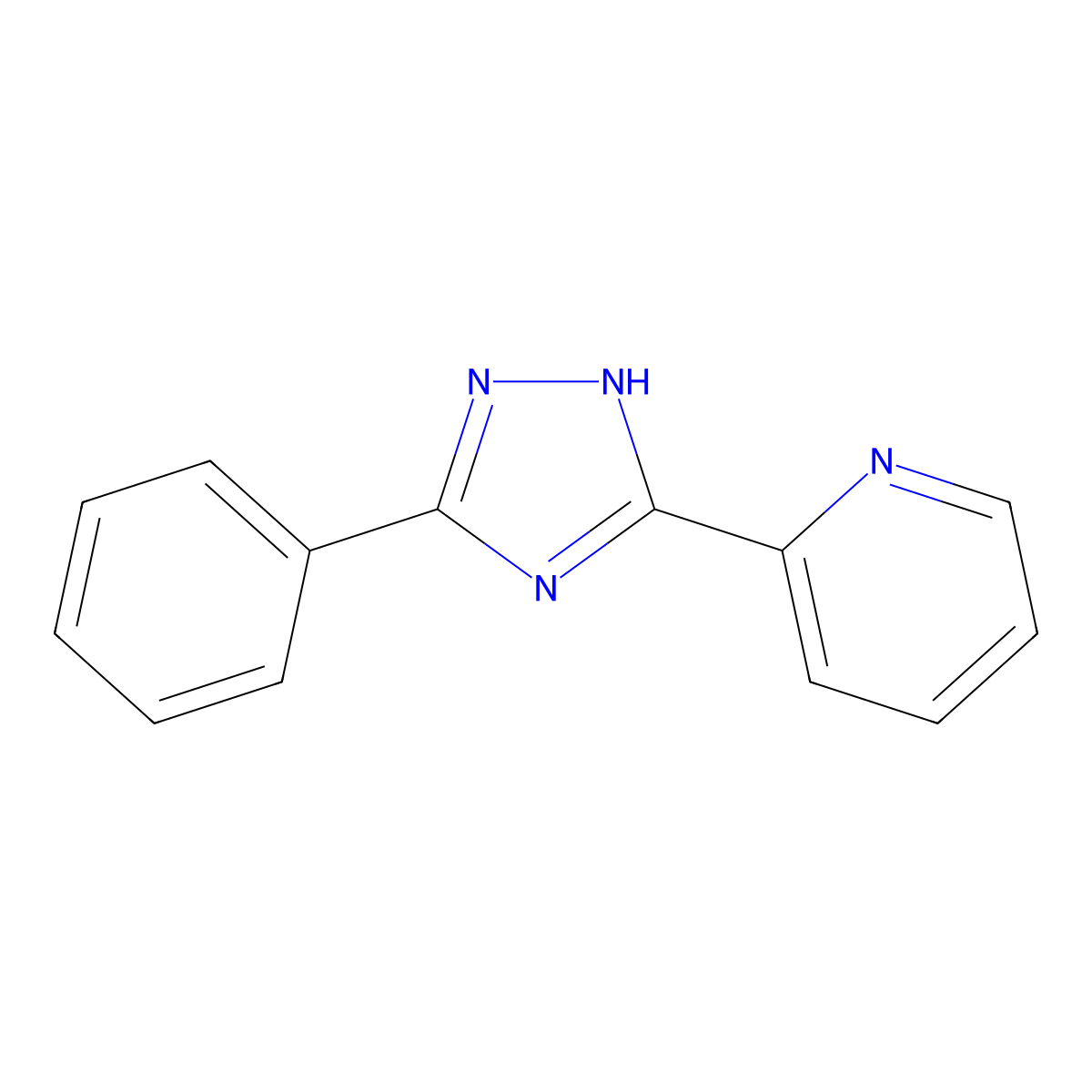 2-(3-phenyl-1H-1,2,4-triazol-5-yl)pyridine molecular structure, CAS 25433-29-8
