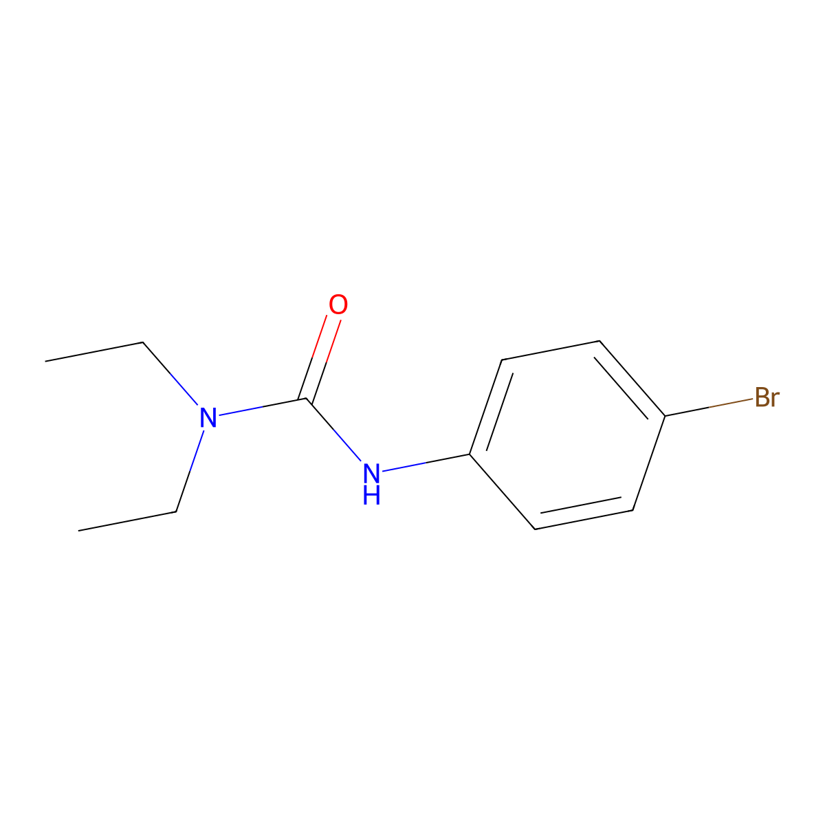 3-(4-Bromophenyl)-1,1-diethylurea molecular structure, CAS 25434-09-7
