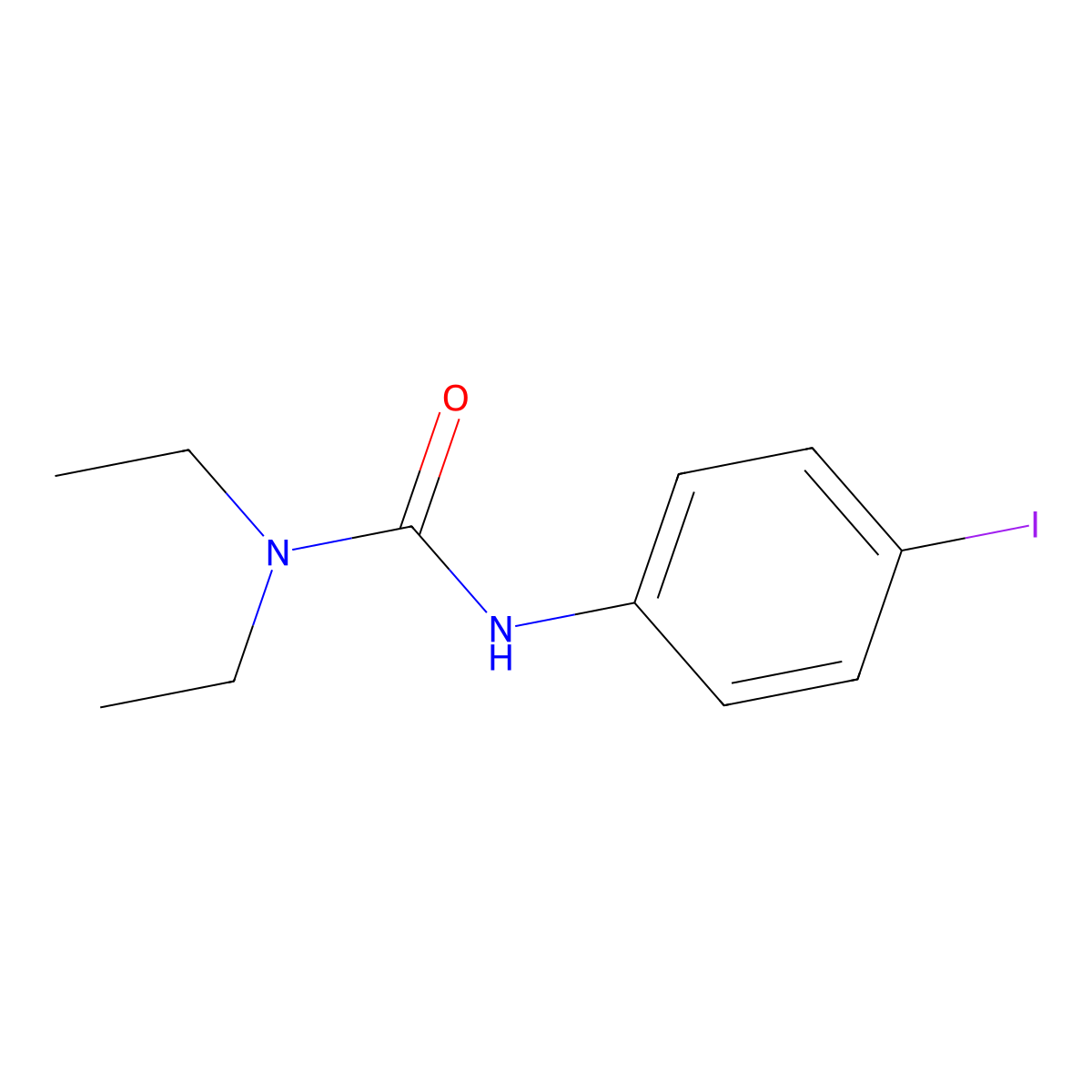 N,N-Diethyl-N'-(4-iodophenyl)urea molecular structure, CAS 25434-10-0