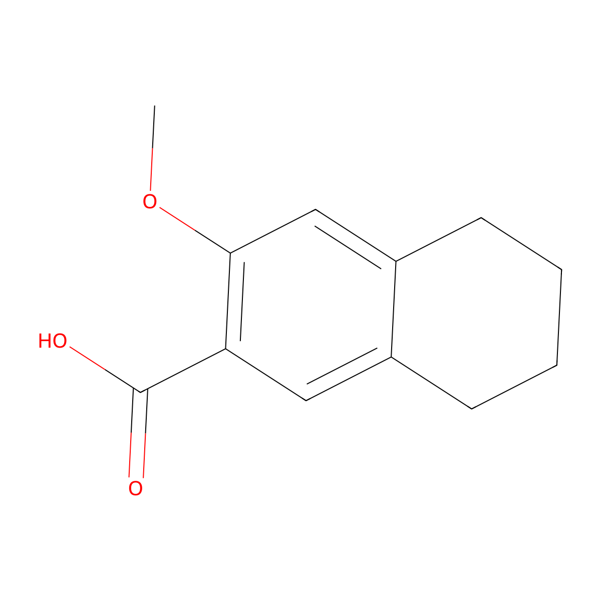3-Methoxy-5,6,7,8-tetrahydronaphthalene-2-carboxylic acid molecular structure, CAS 25435-02-3