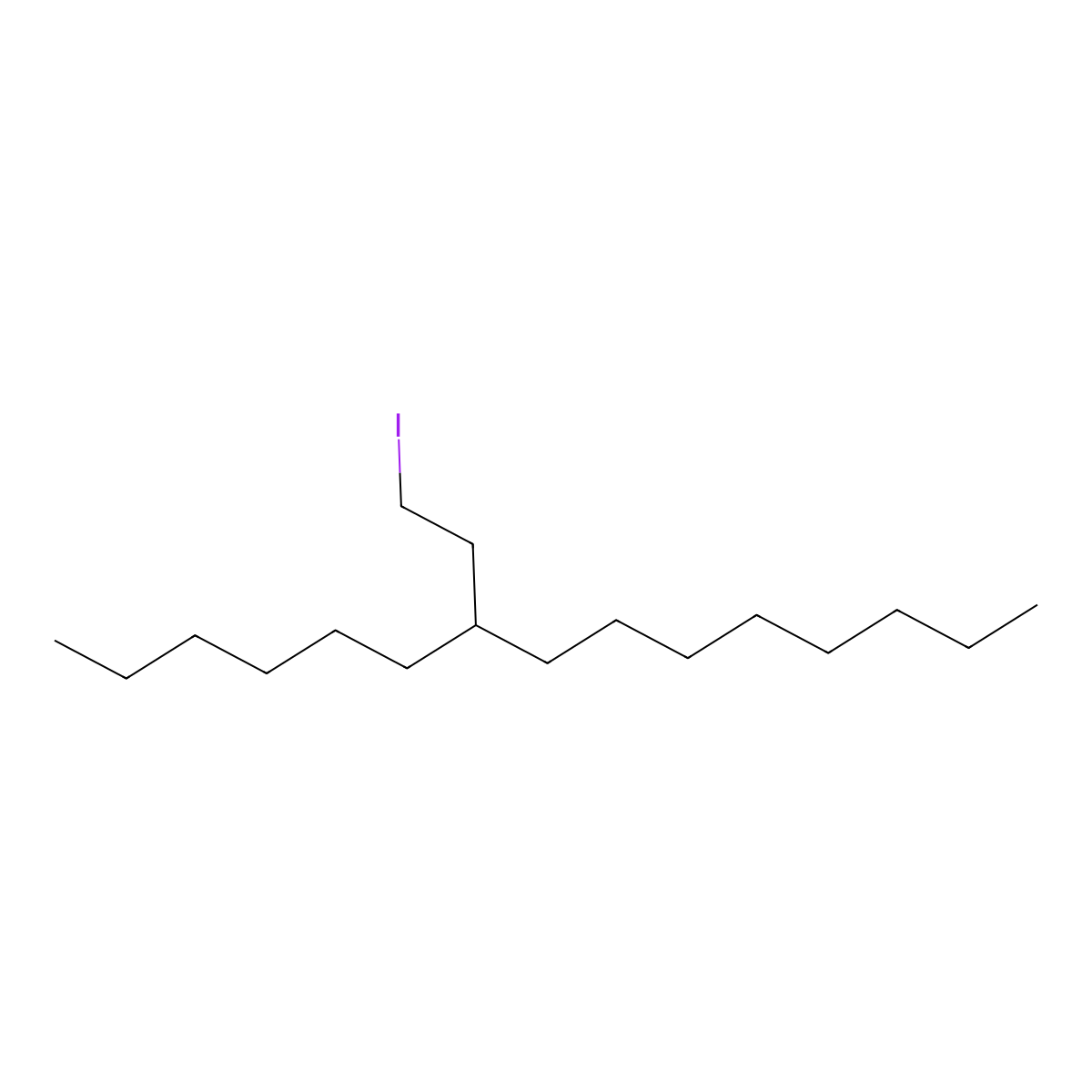 7-(2-Iodoethyl)pentadecane molecular structure, CAS 2543542-55-6