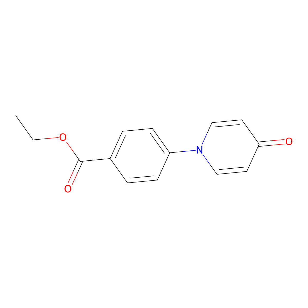 Ethyl 4-(4-oxopyridin-1(4H)-yl)benzoate molecular structure, CAS 25437-93-8