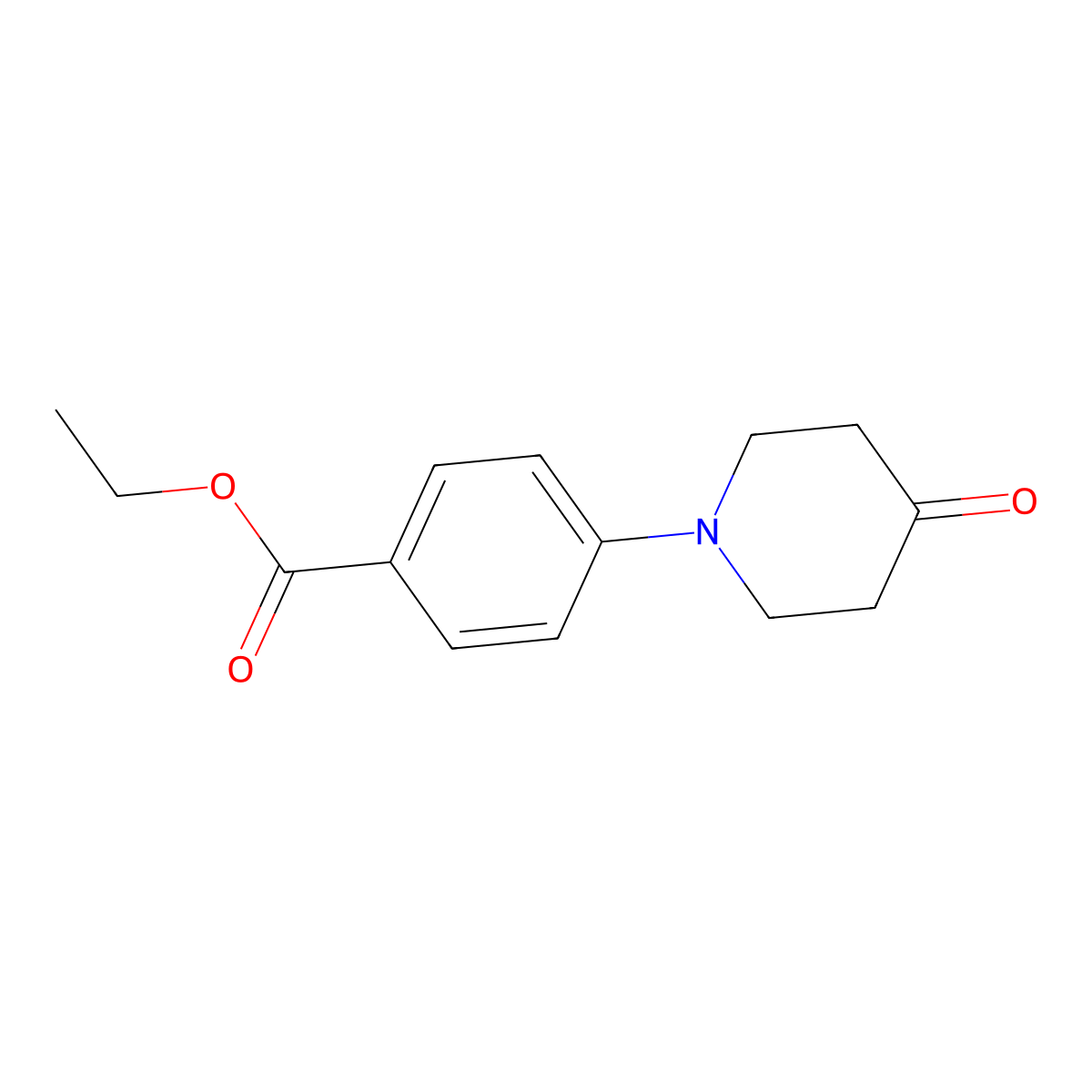 Ethyl 4-(4-oxopiperidin-1-yl)benzoate molecular structure, CAS 25437-95-0