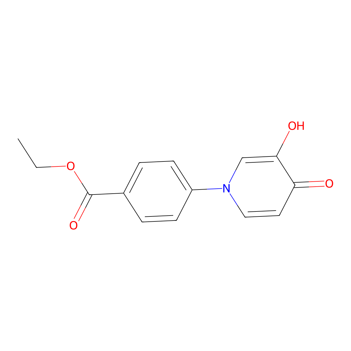 Ethyl 4-(3-hydroxy-4-oxopyridin-1(4H)-yl)benzoate molecular structure, CAS 25437-98-3