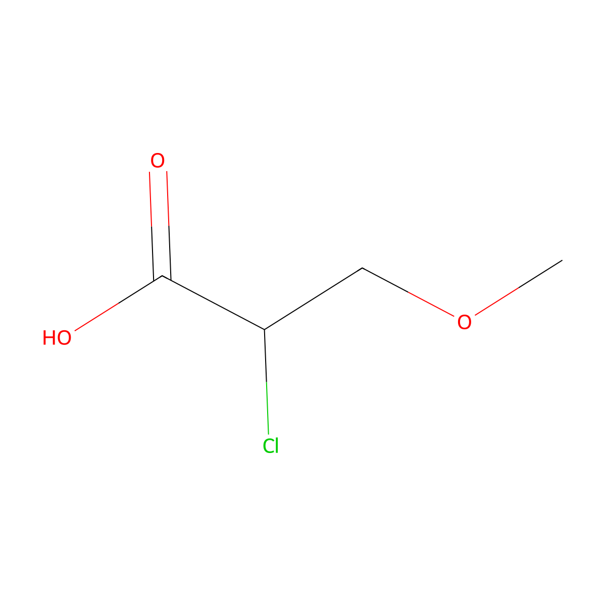 2-Chloro-3-methoxypropanoic acid molecular structure, CAS 2544-05-0