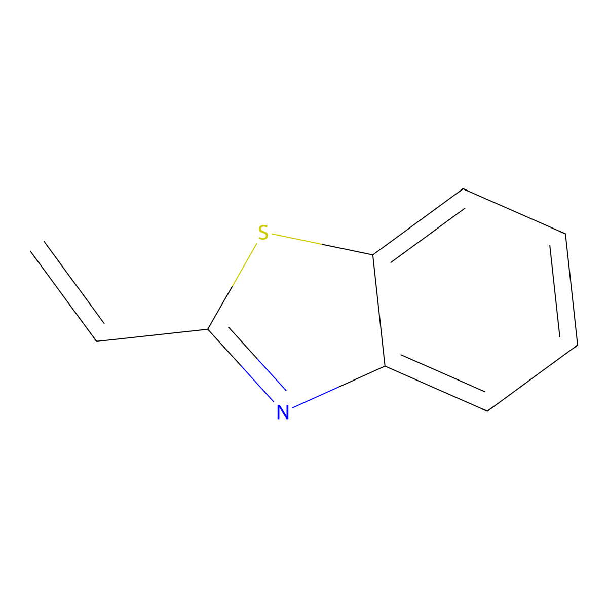 2-Vinyl-1,3-benzothiazole molecular structure, CAS 2544-92-5
