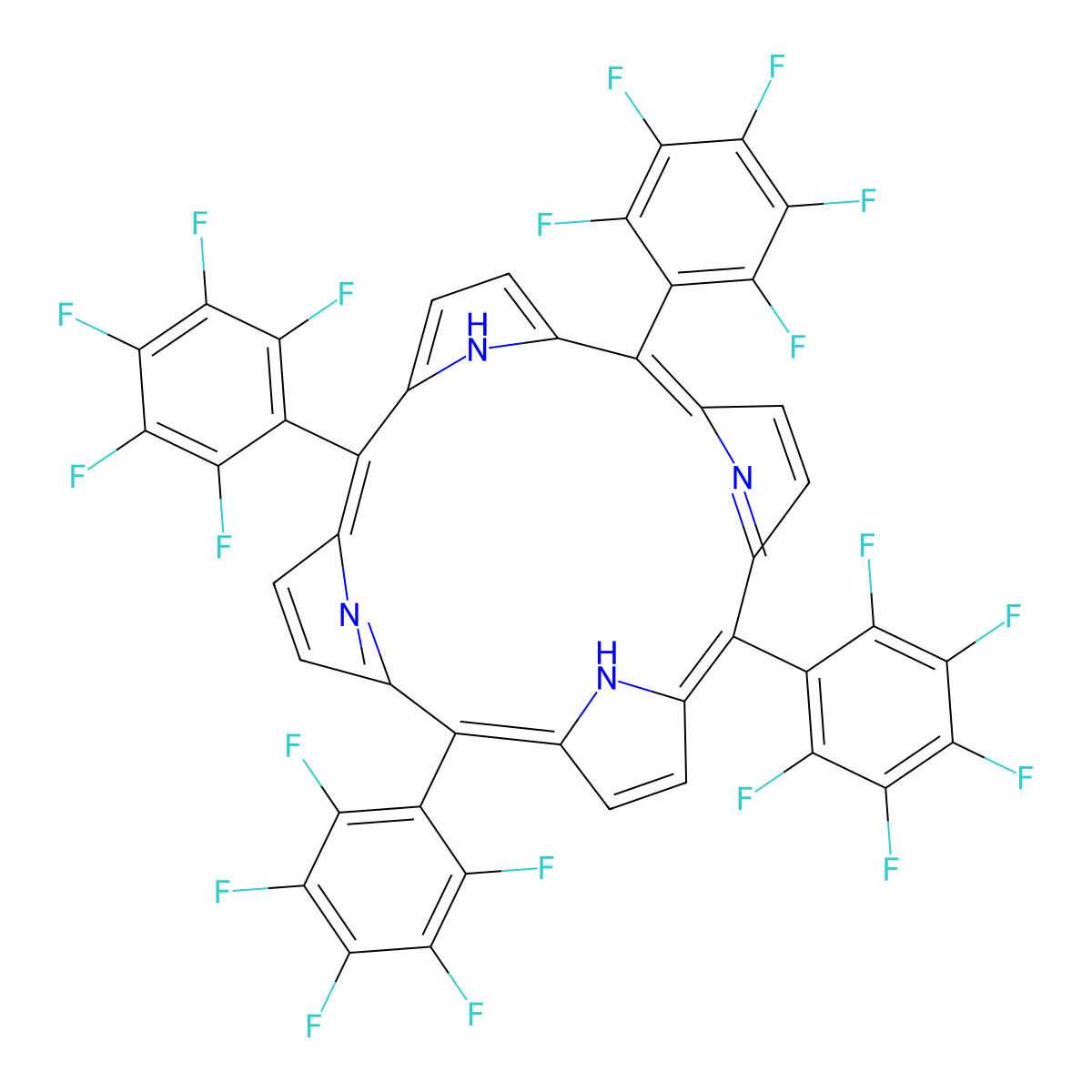 5,10,15,20-Tetrakis(pentafluorophenyl)porphyrin molecular structure, CAS 25440-14-6
