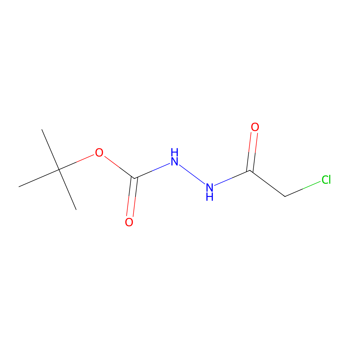Tert-butyl 2-(chloroacetyl)hydrazinecarboxylate molecular structure, CAS 25441-40-1