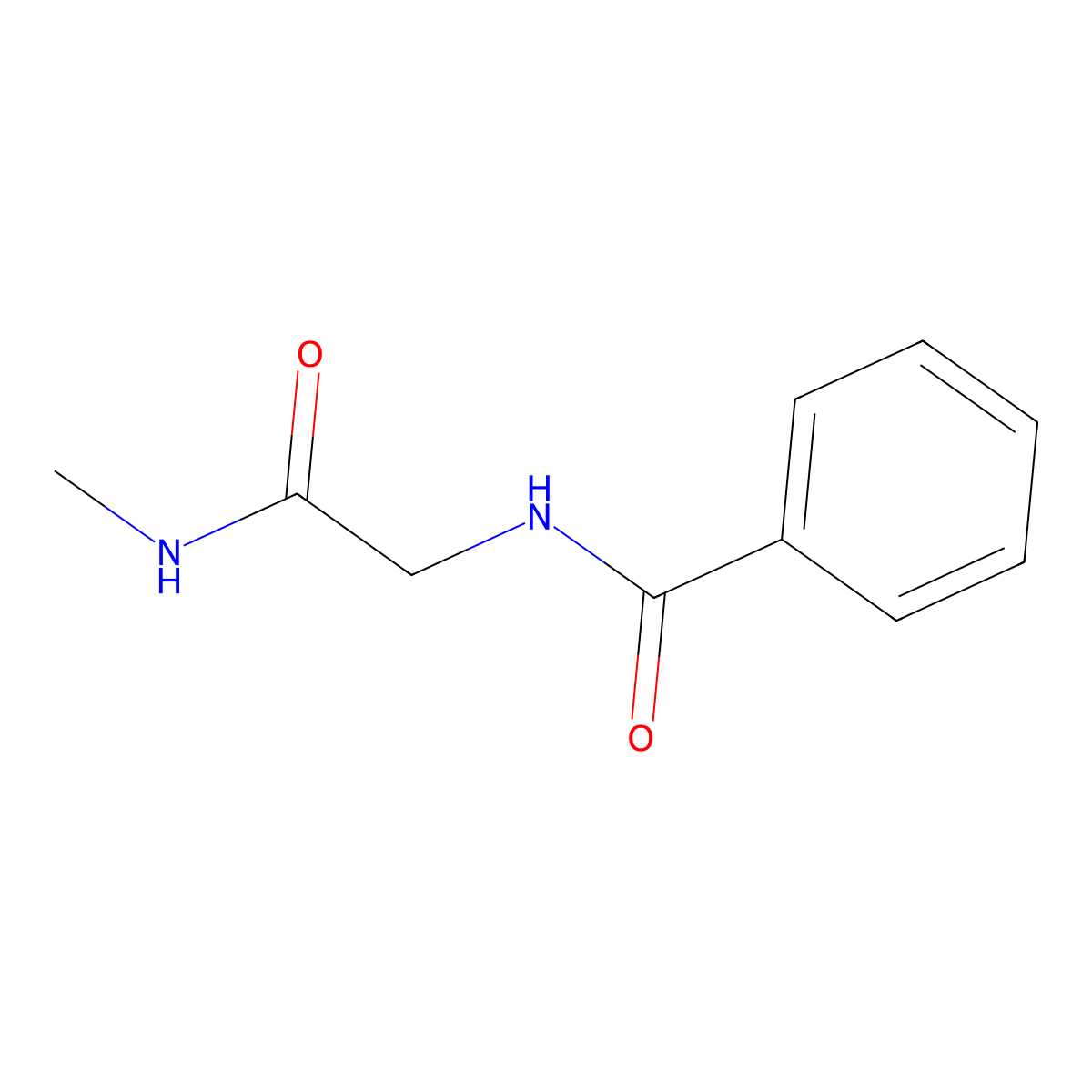 N-(2-(Methylamino)-2-oxoethyl)benzamide molecular structure, CAS 25443-66-7