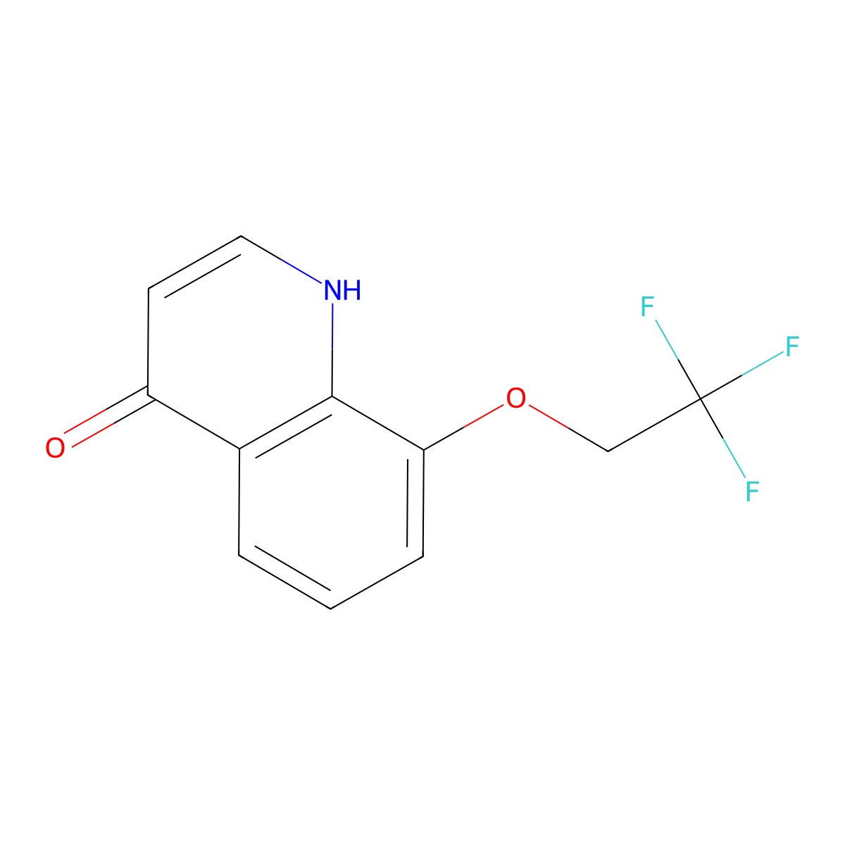 8-(2,2,2-Trifluoroethoxy)quinolin-4-ol molecular structure, CAS 254435-52-4