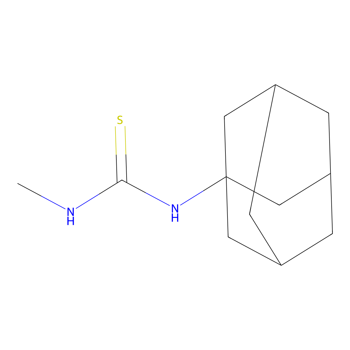 N-Methyl-N'-tricyclo[3.3.1.13,7]dec-1-ylthiourea molecular structure, CAS 25444-83-1
