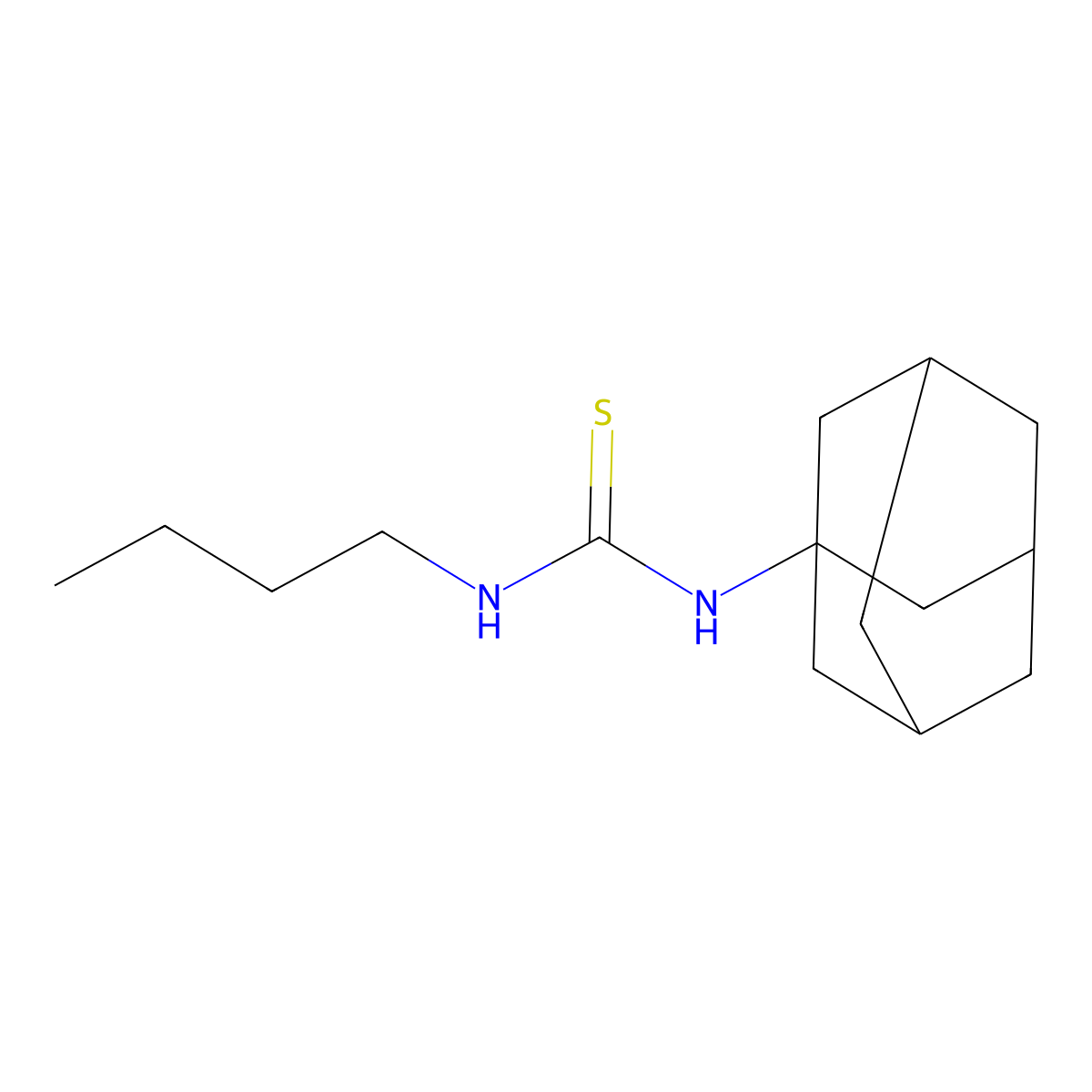 1-(1-Adamantyl)-3-butylthiourea molecular structure, CAS 25444-87-5