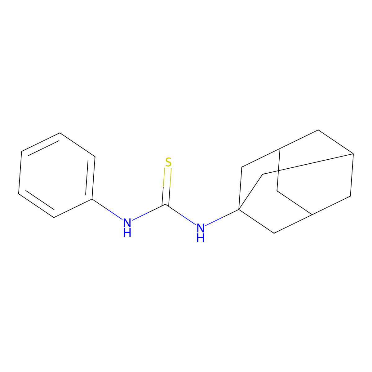 (Adamantanylamino)(phenylamino)methane-1-thione molecular structure, CAS 25444-88-6