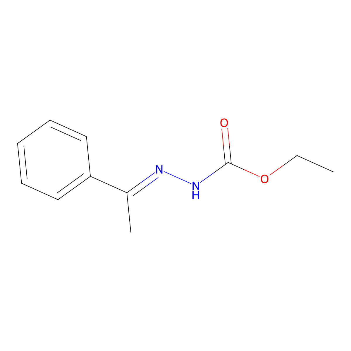 Hydrazinecarboxylic acid, (1-phenylethylidene)-, ethyl ester molecular structure, CAS 25445-76-5
