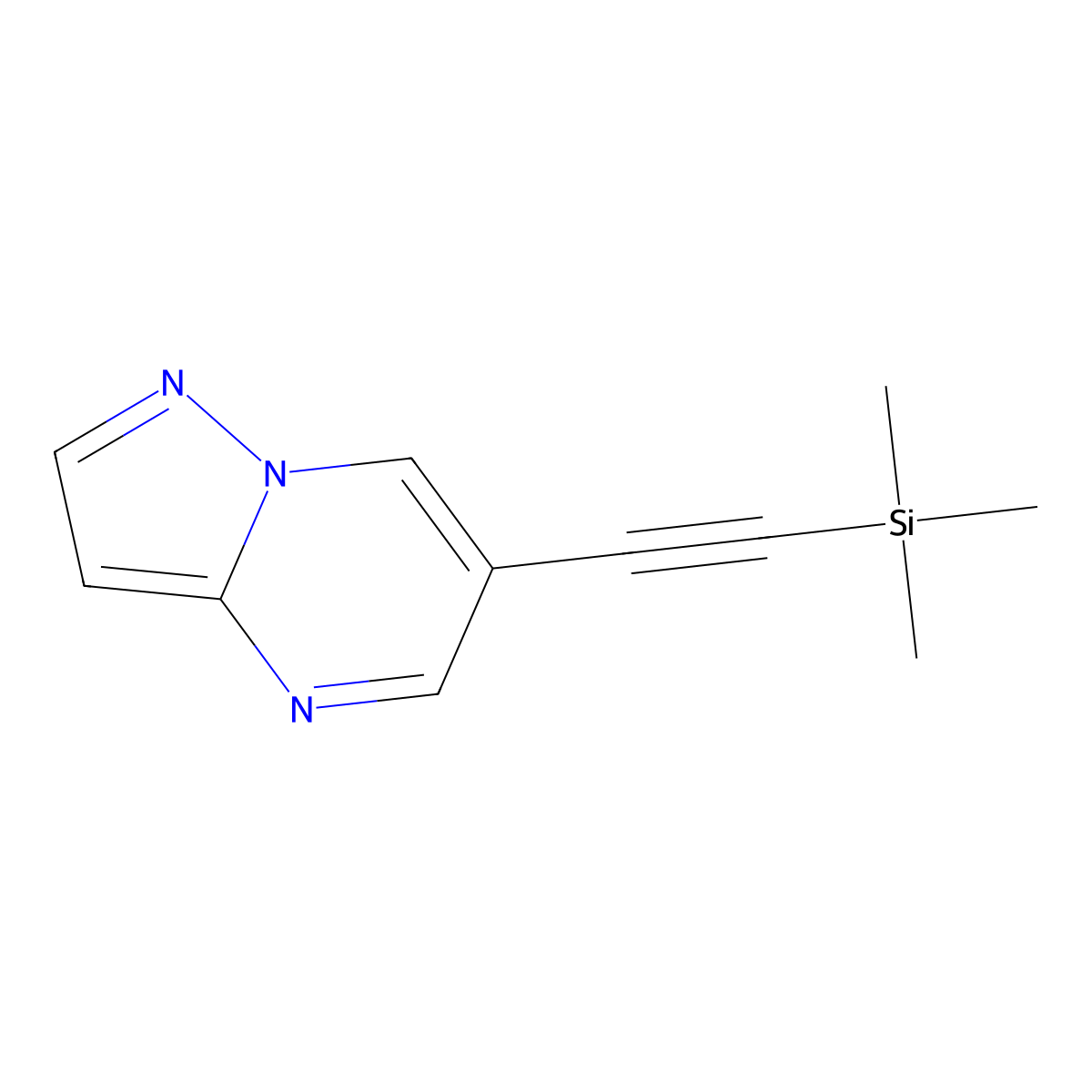 6-((Trimethylsilyl)ethynyl)pyrazolo[1,5-a]pyrimidine molecular structure, CAS 2544767-82-8