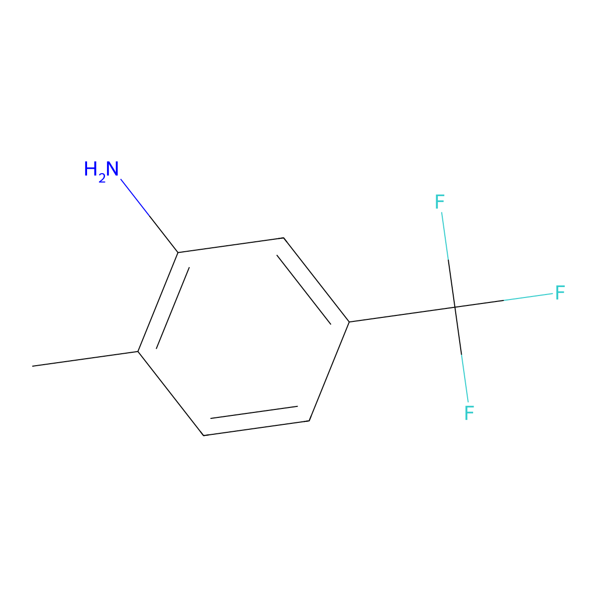 2-Methyl-5-(trifluoromethyl)aniline molecular structure, CAS 25449-96-1