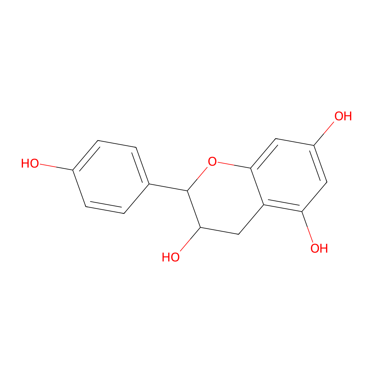 Afzelechin molecular structure, CAS 2545-00-8