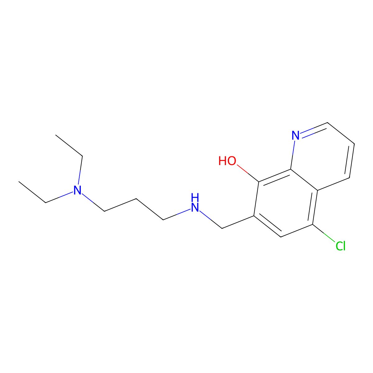 Clamoxyquin molecular structure, CAS 2545-39-3