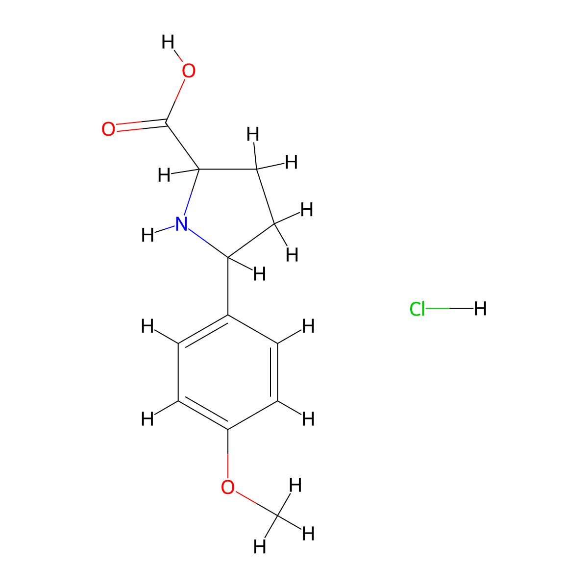 5-(4-Methoxyphenyl)pyrrolidine-2-carboxylic acid hydrochloride molecular structure, CAS 2545-51-9