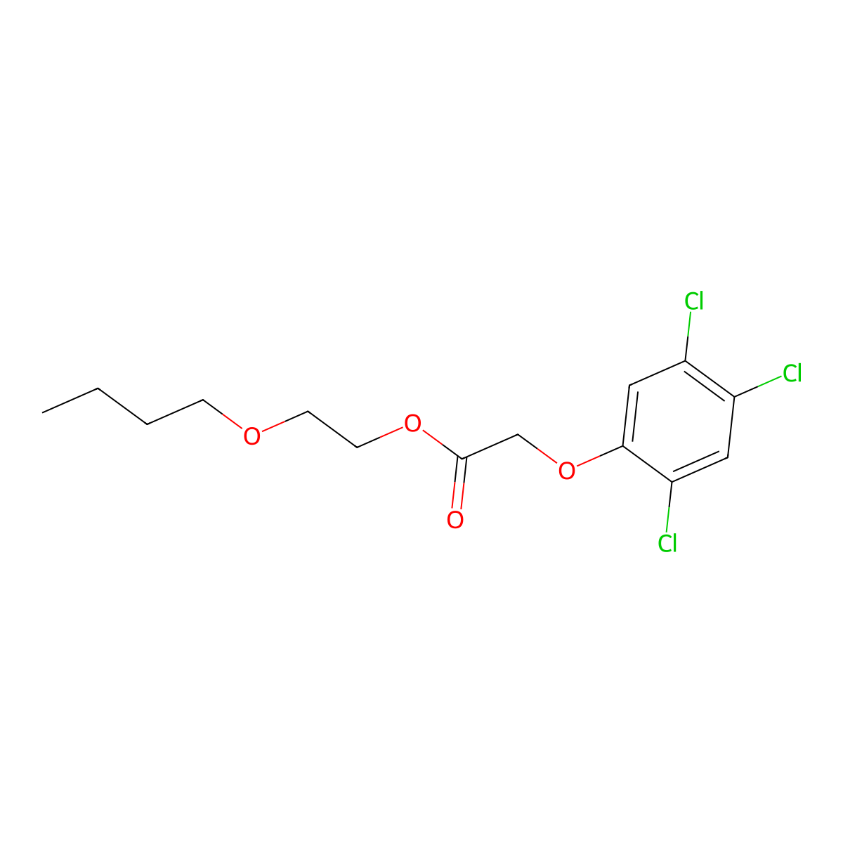 2,4,5-T Butoxyethyl ester molecular structure, CAS 2545-59-7