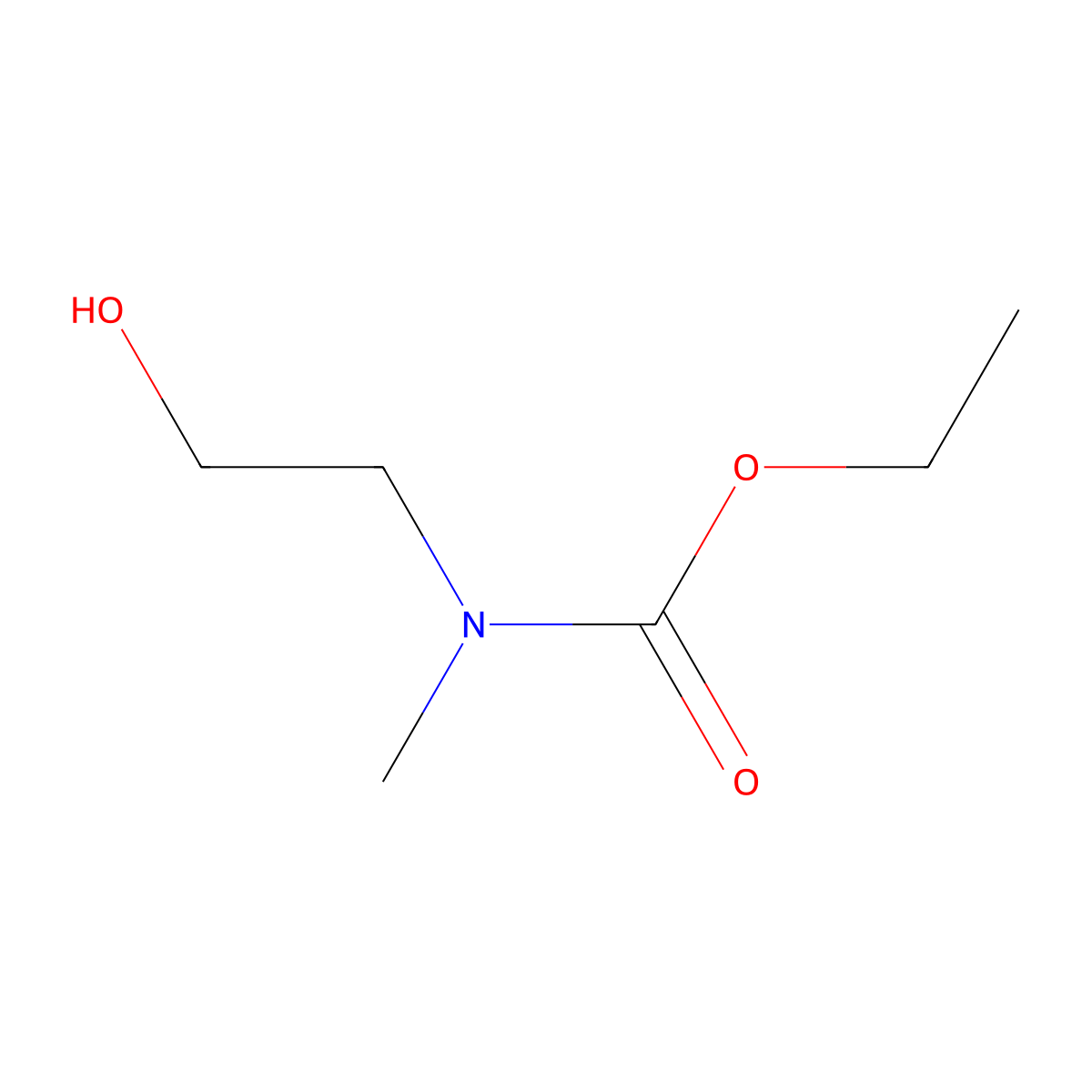 ethyl N-(2-hydroxyethyl)-N-methylcarbamate molecular structure, CAS 25450-10-6
