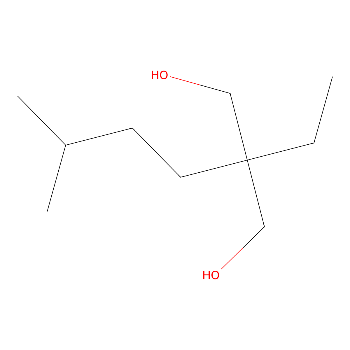 1,3-Propanediol, 2-ethyl-2-isopentyl- molecular structure, CAS 25450-96-8