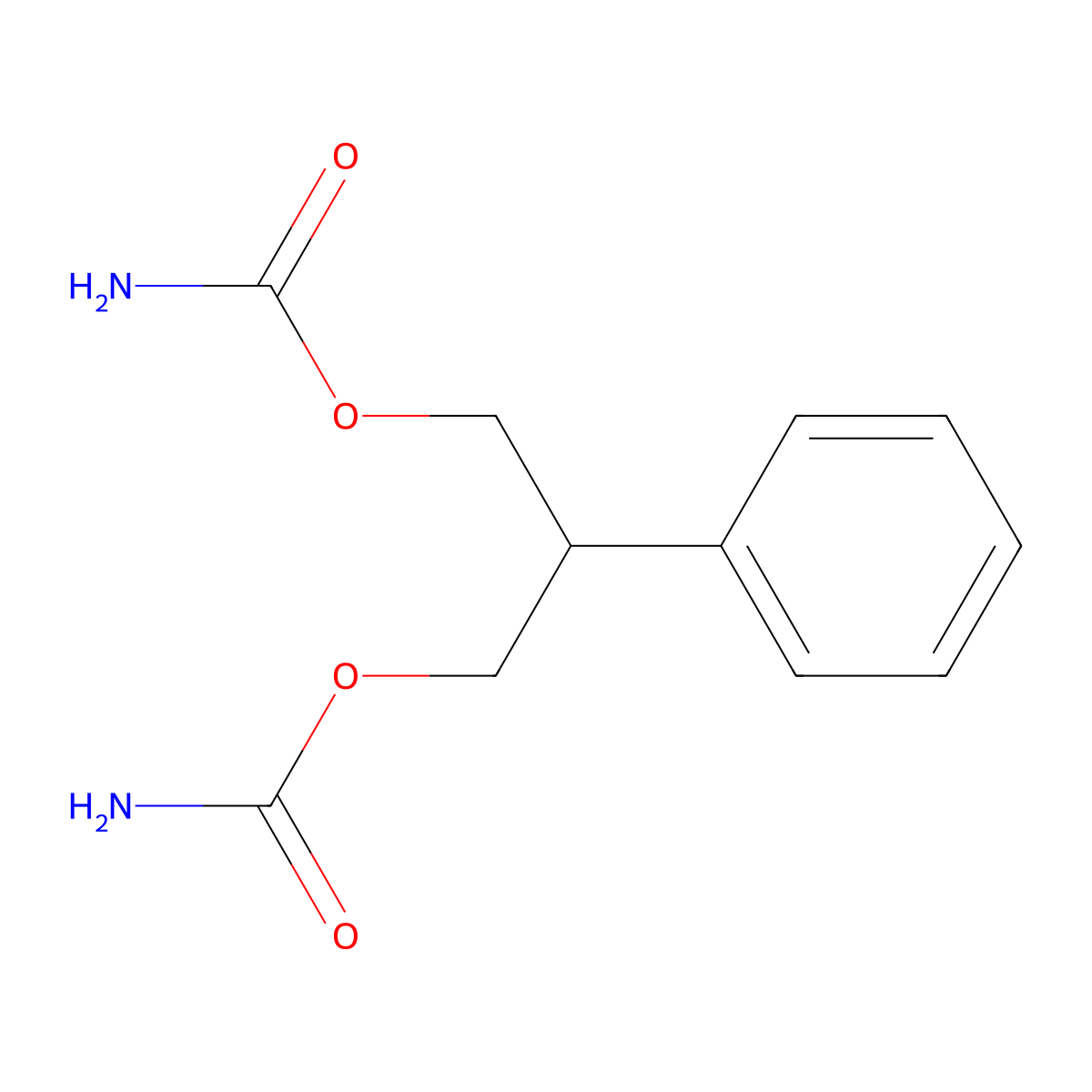 Felbamate molecular structure, CAS 25451-15-4