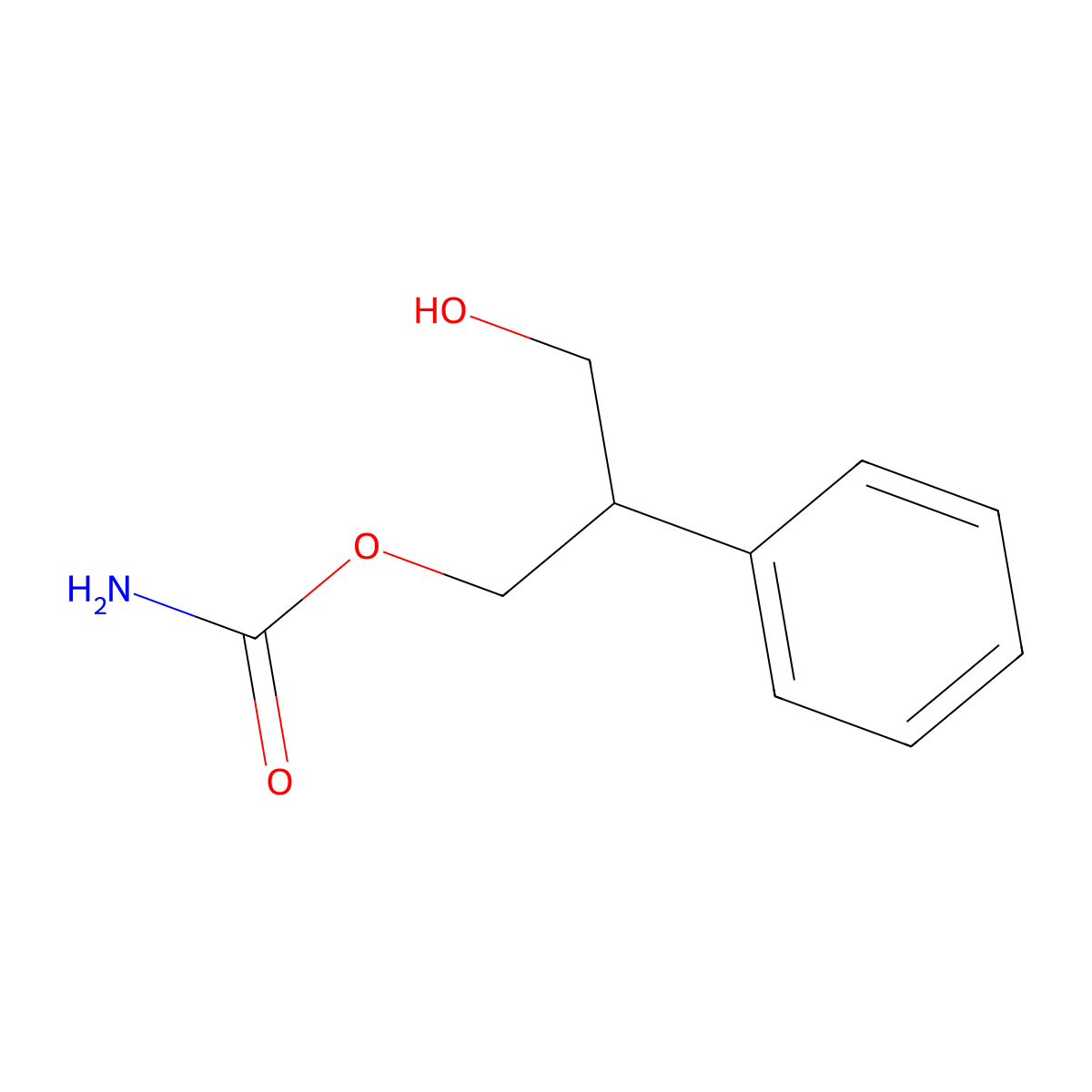 2-Phenyl-1,3-propanediol monocarbamate molecular structure, CAS 25451-53-0