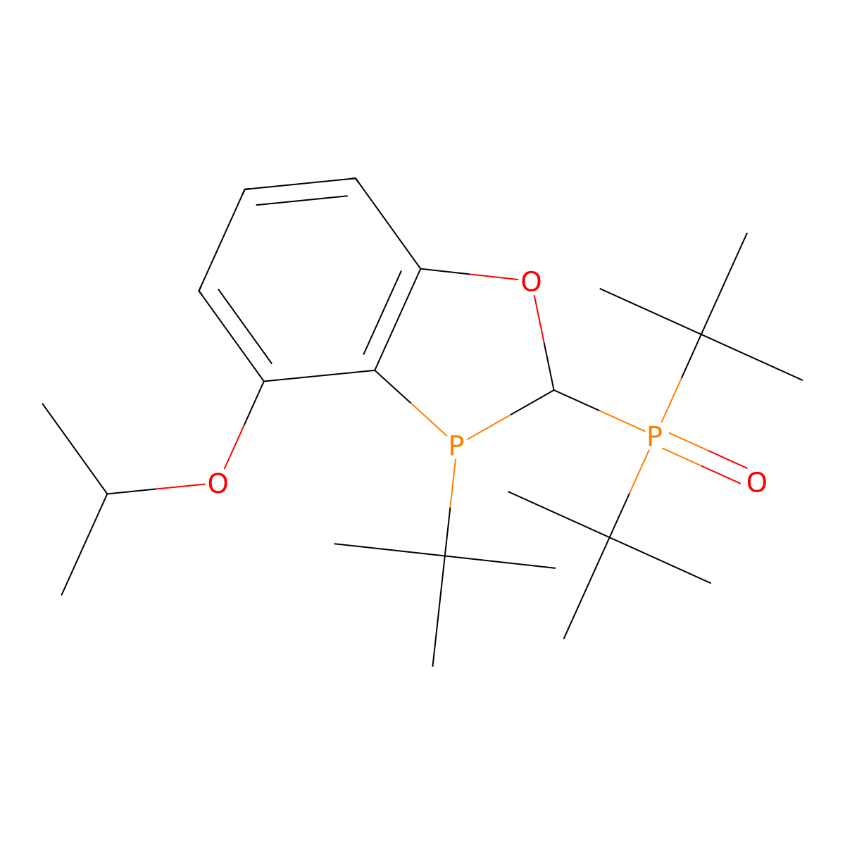 (2R)-3-tert-butyl-2-ditert-butylphosphoryl-4-propan-2-yloxy-2H-1,3-benzoxaphosphole molecular structure, CAS 2545293-93-2