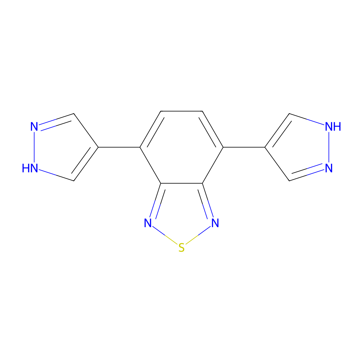 4,7-Di(1H-pyrazol-4-yl)benzo[c][1,2,5]thiadiazole molecular structure, CAS 2545759-56-4