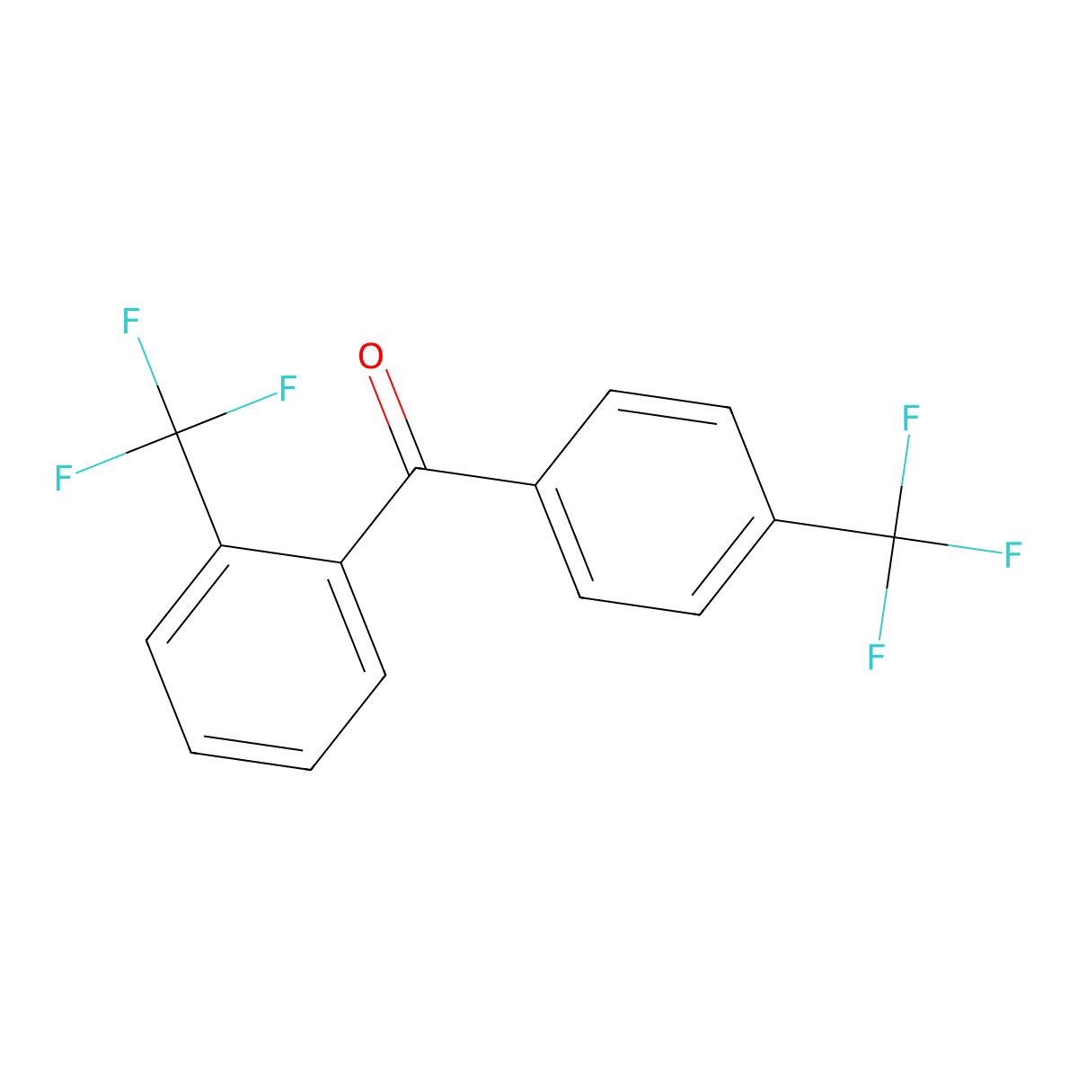 (2-(Trifluoromethyl)phenyl)(4-(trifluoromethyl)phenyl)methanone molecular structure, CAS 2545932-05-4