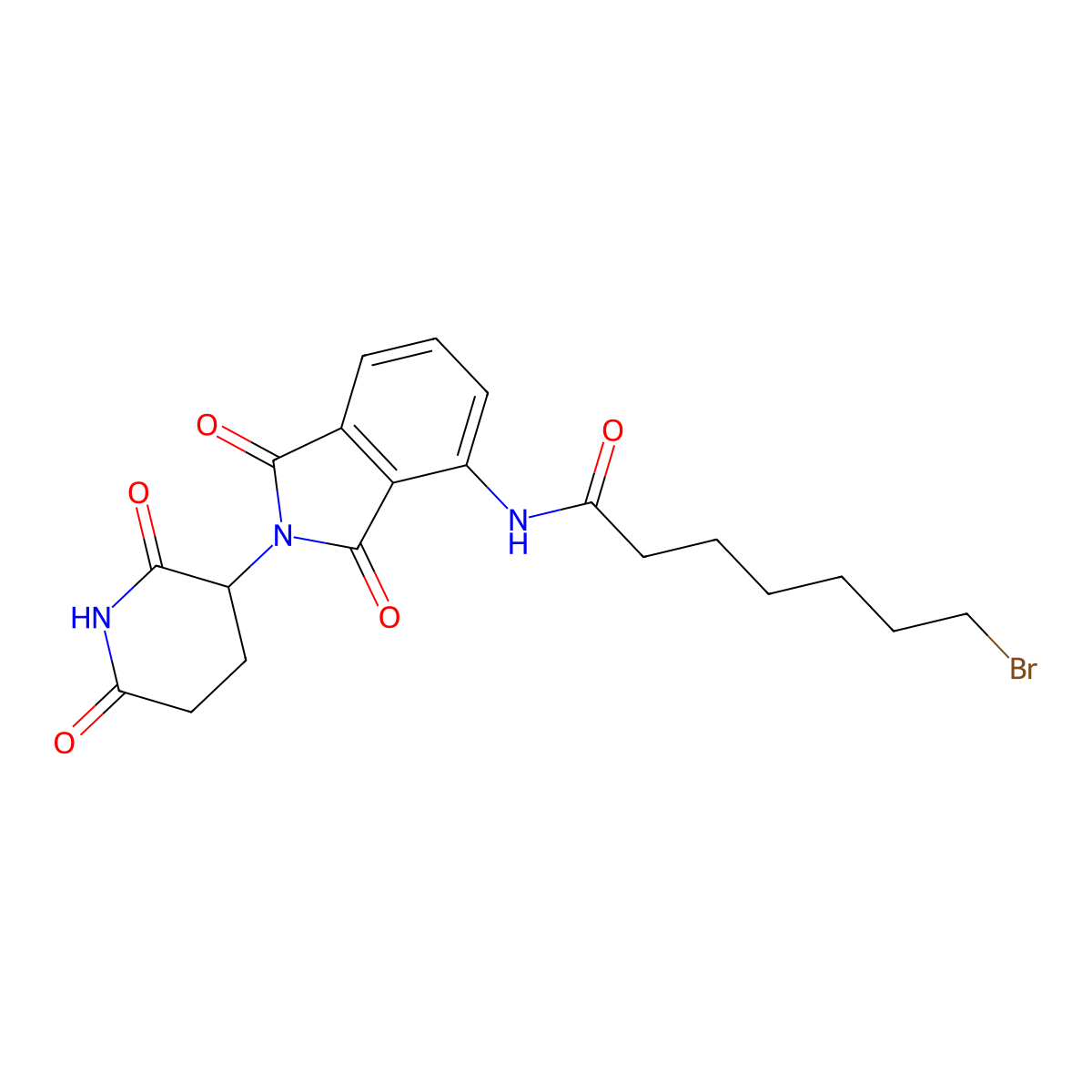 7-Bromo-N-(2-(2,6-dioxopiperidin-3-yl)-1,3-dioxoisoindolin-4-yl)heptanamide molecular structure, CAS 2545963-20-8