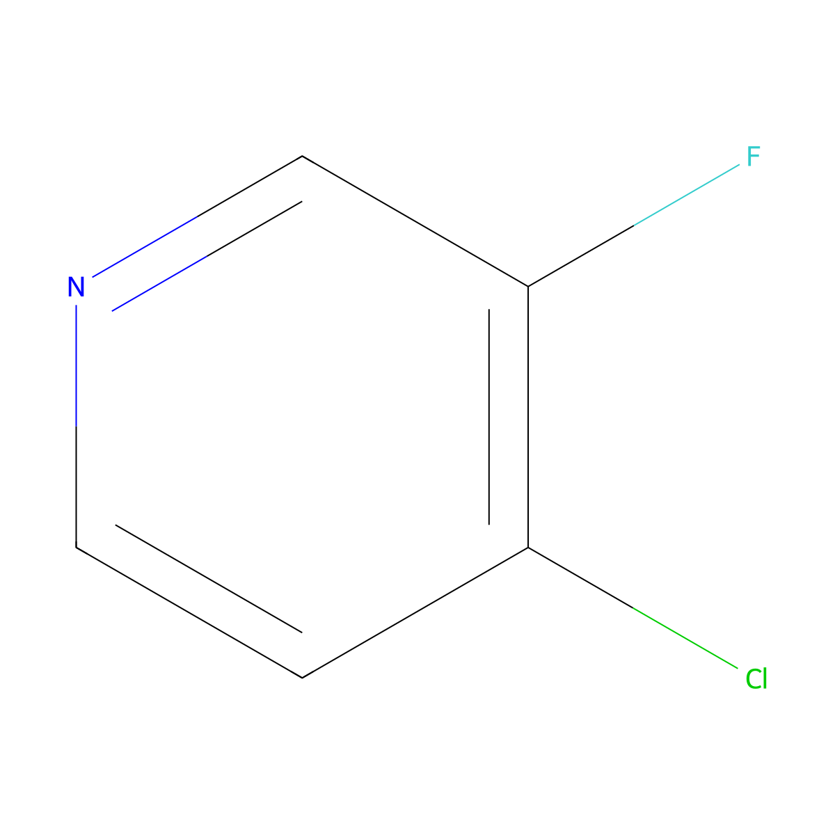 4-Chloro-3-fluoropyridine molecular structure, CAS 2546-56-7