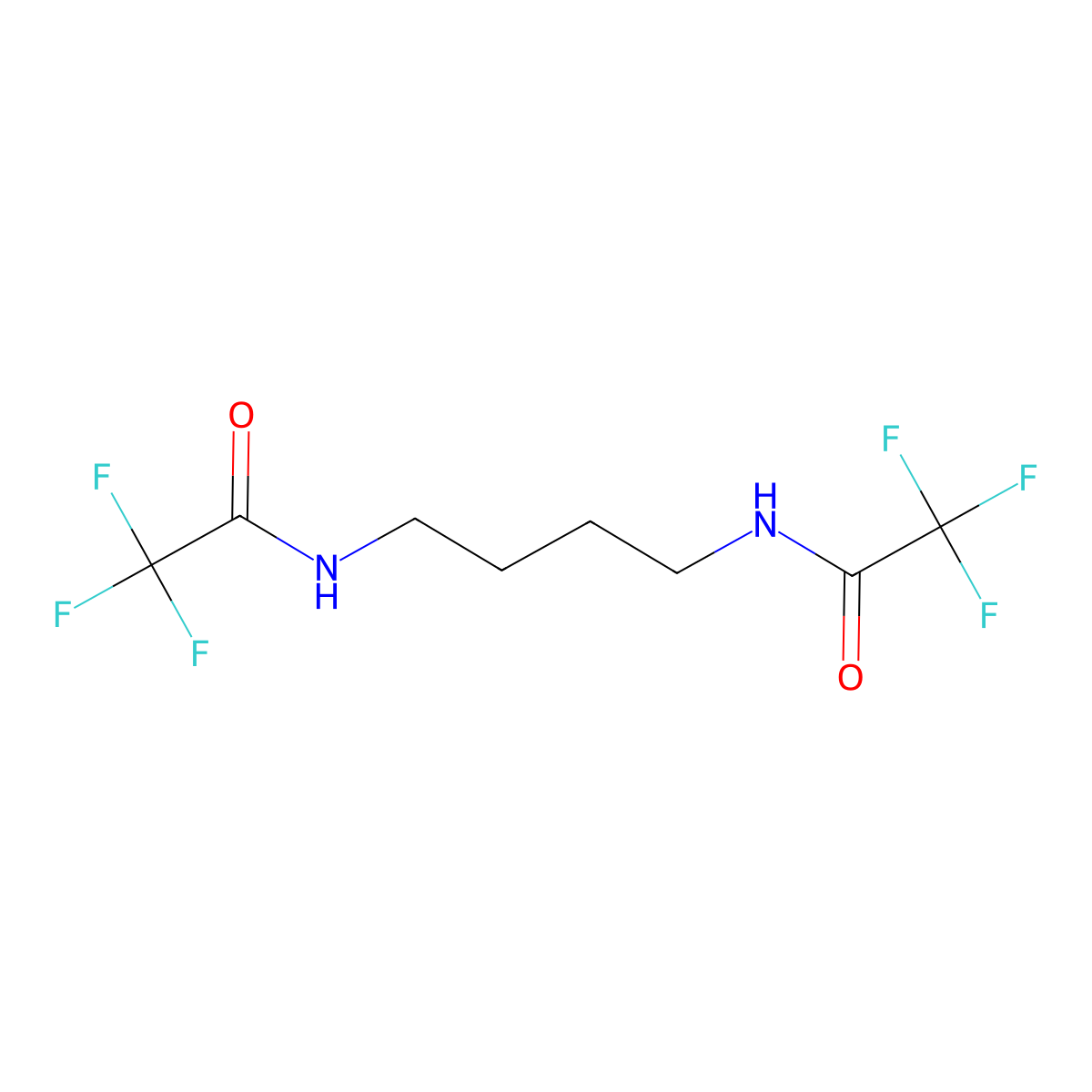 2,2,2-Trifluoro-N-[4-(2,2,2-trifluoro-acetylamino)-butyl]-acetamide molecular structure, CAS 2546-72-7