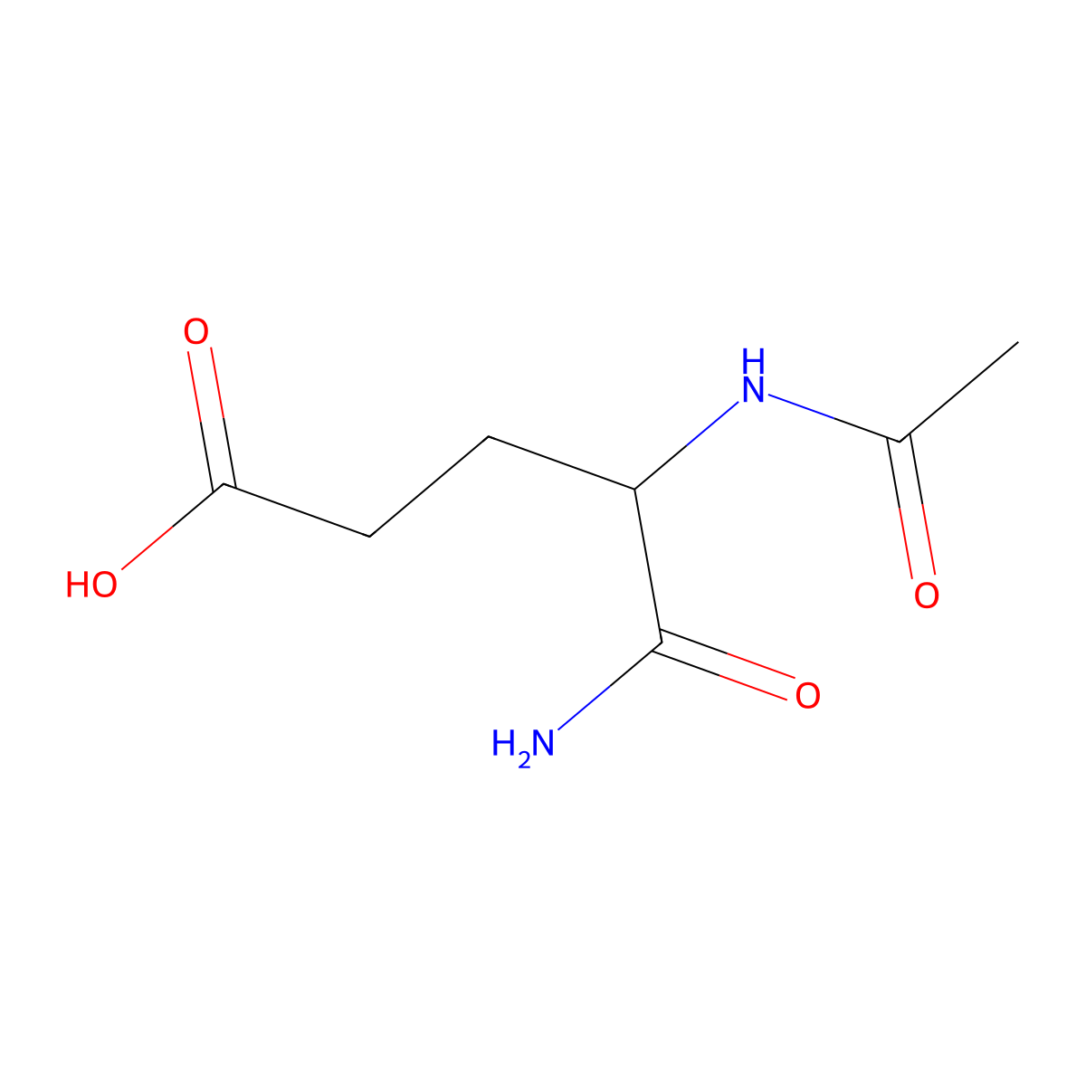 N~2~-Acetyl-L-alpha-glutamine molecular structure, CAS 25460-87-1