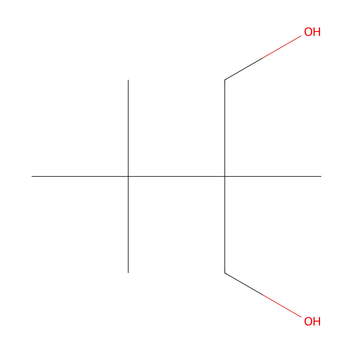 1,3-Propanediol, 2-tert-butyl-2-methyl- molecular structure, CAS 25462-45-7
