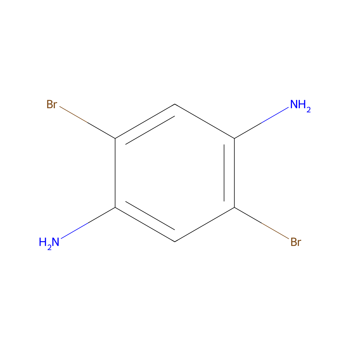 2,5-Dibromobenzene-1,4-diamine molecular structure, CAS 25462-61-7