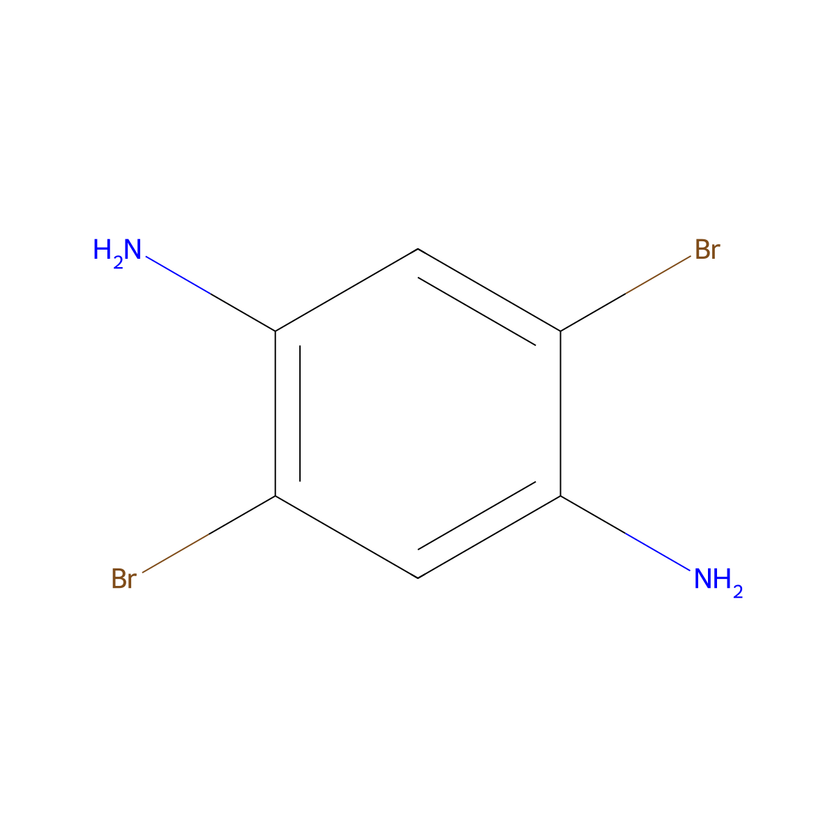 2,5-Dibromobenzene-1,4-diamine molecular structure, CAS 25462-61-7