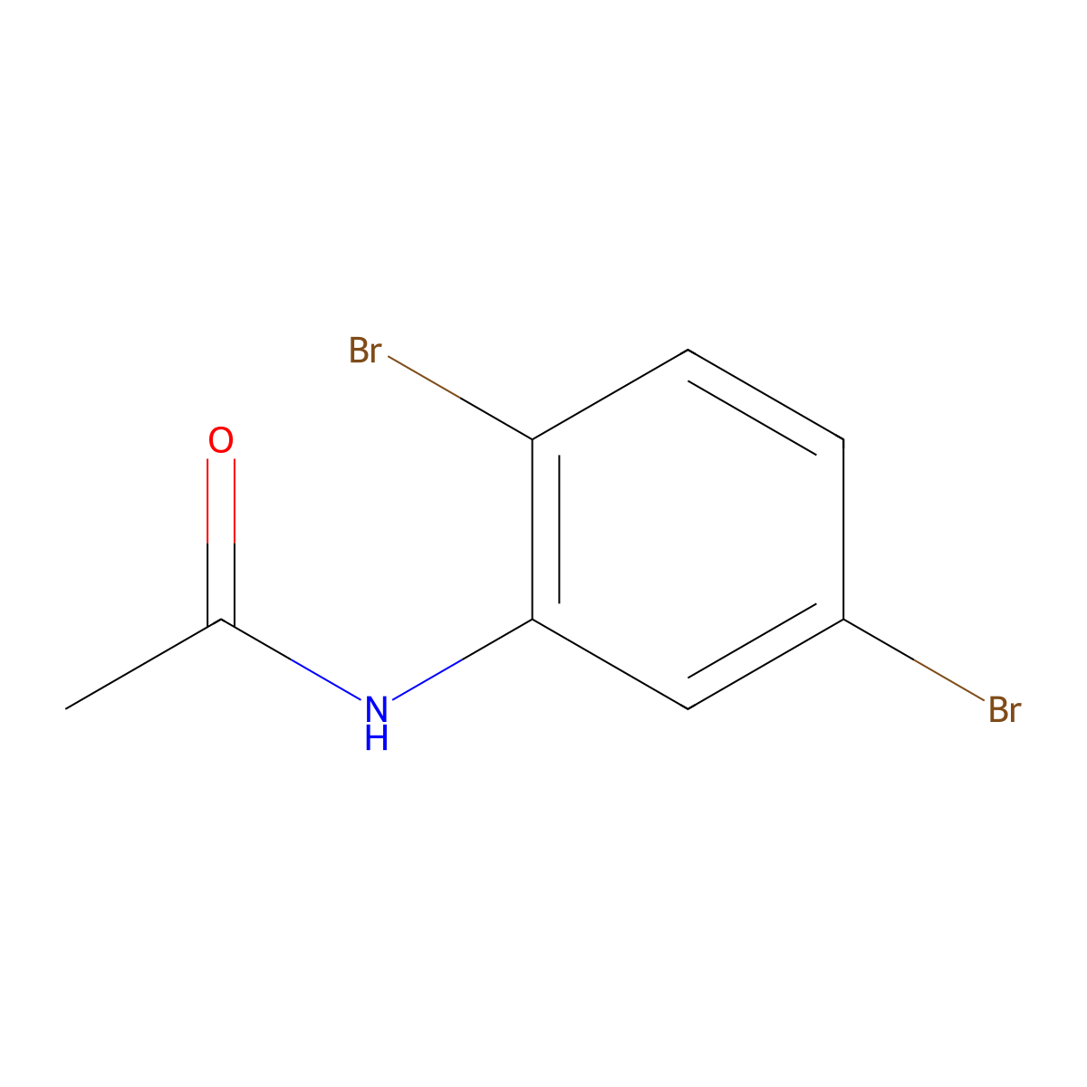 N-(2,5-Dibromophenyl)acetamide molecular structure, CAS 25462-66-2